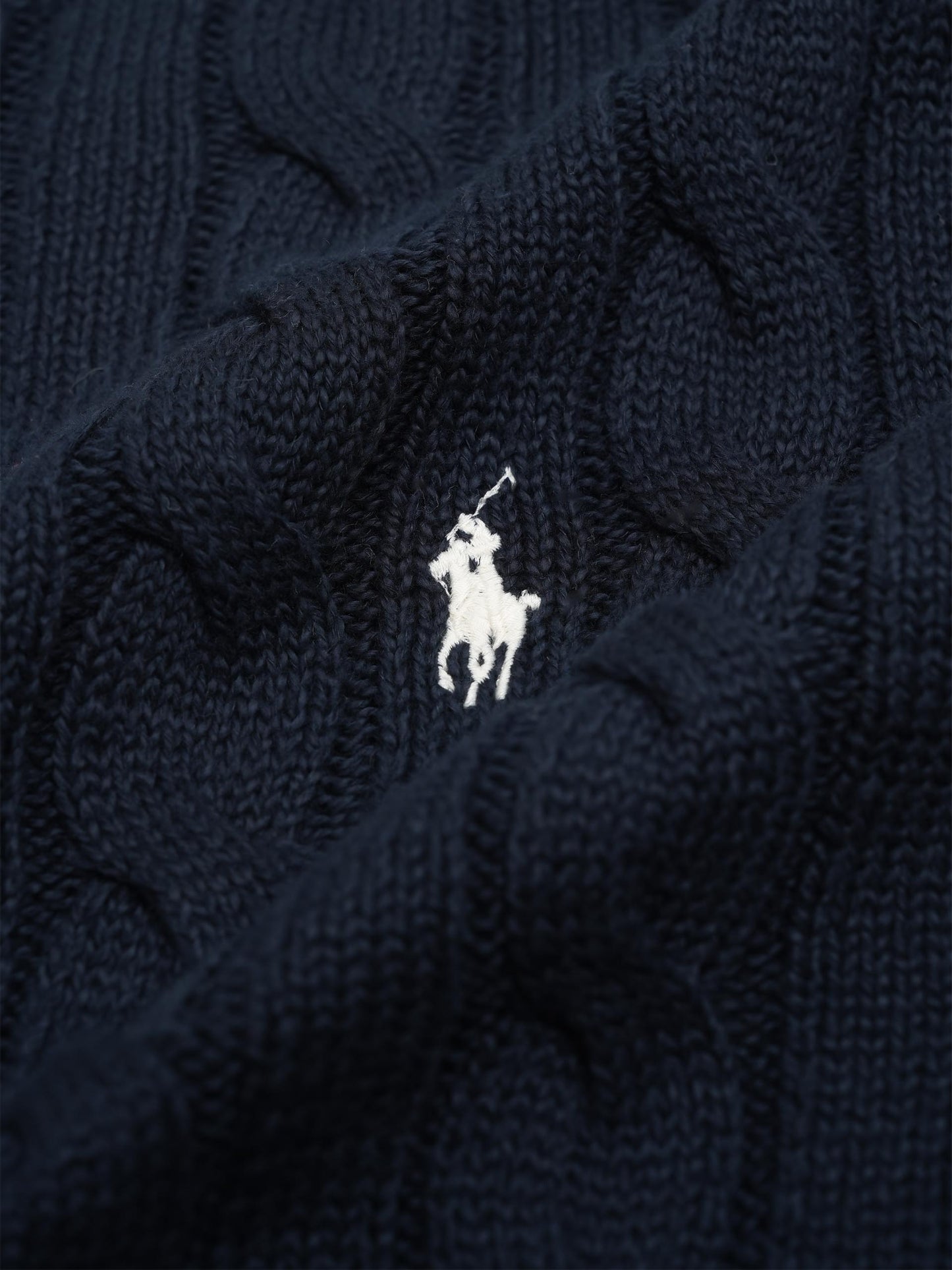 POLO RALPH LAUREN - Zopfmuster-Pullover aus Baumwolle für Herren Dunkelblau - Dark blue