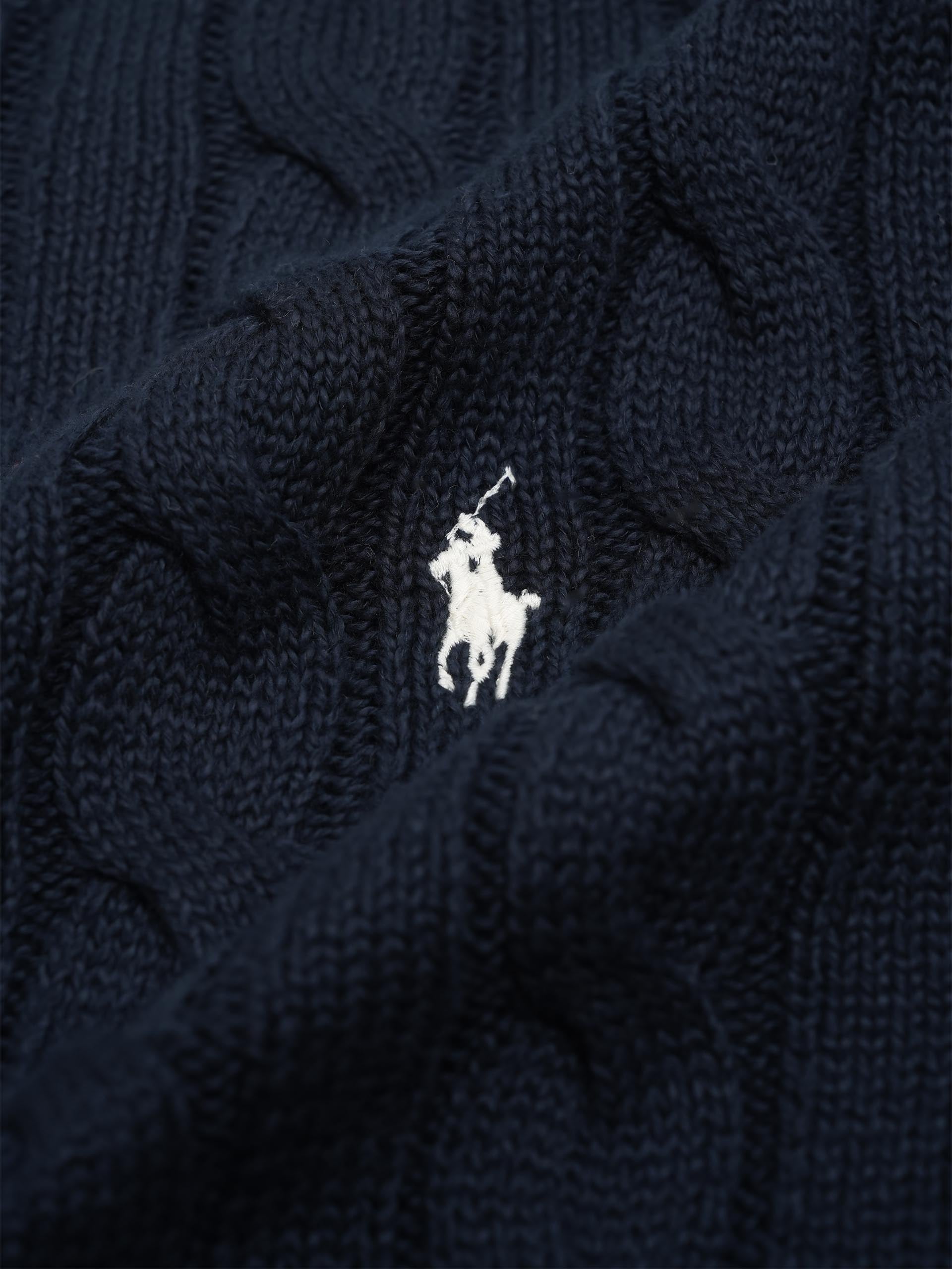 POLO RALPH LAUREN - Zopfmuster-Pullover aus Baumwolle für Herren Dunkelblau - Dark blue