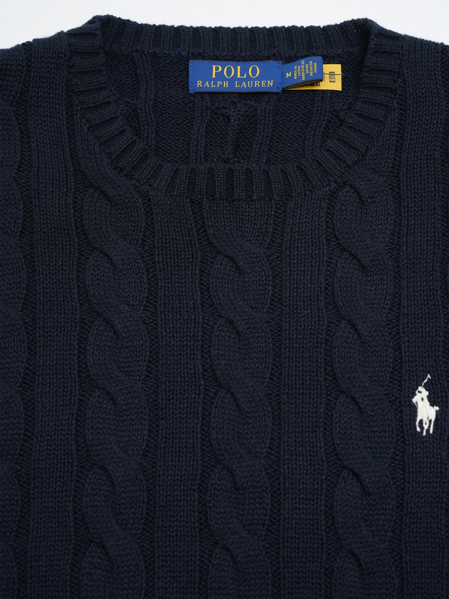 POLO RALPH LAUREN - Zopfmuster-Pullover aus Baumwolle für Herren Dunkelblau - Dark blue