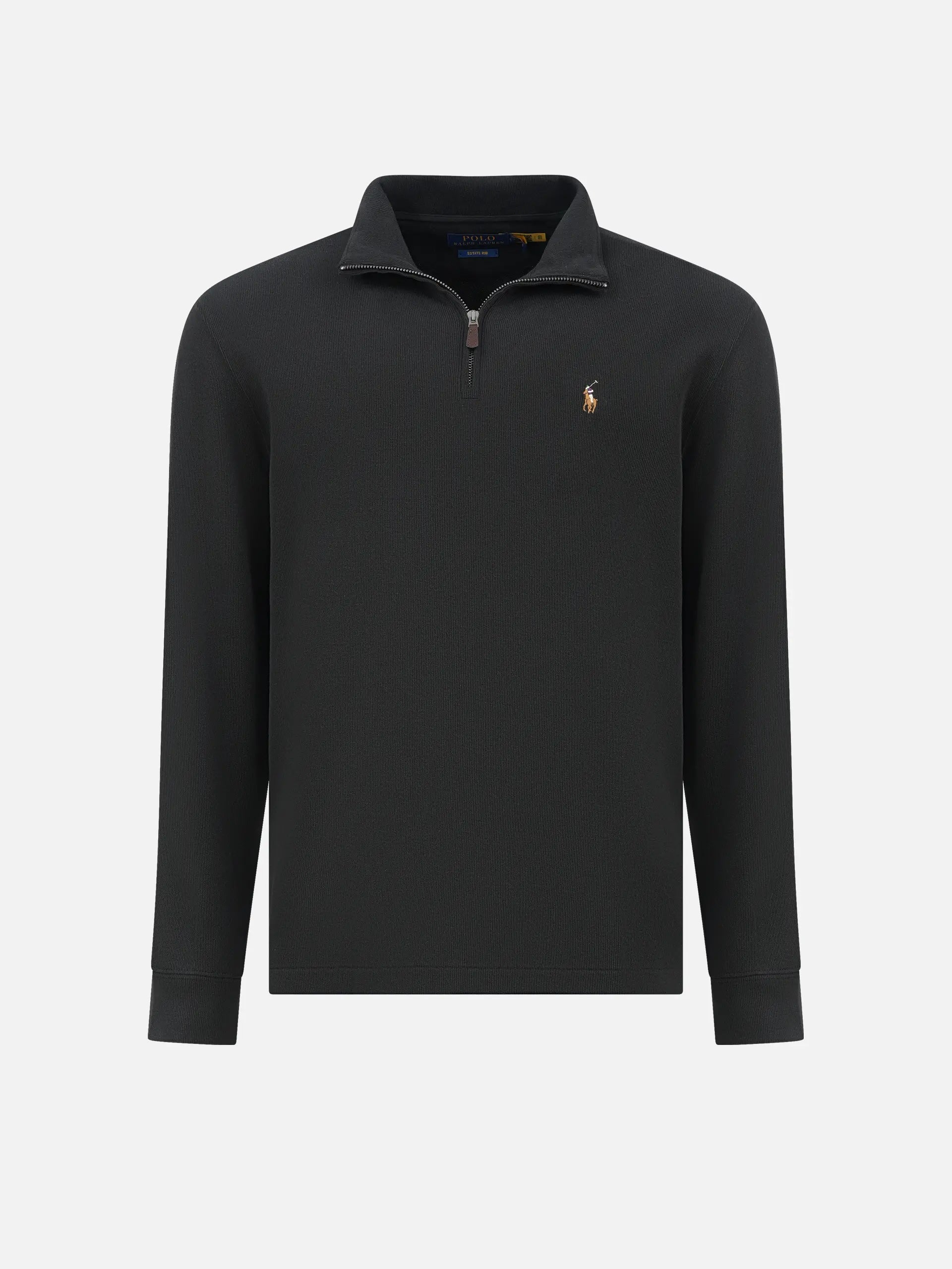 POLO RALPH LAUREN - Rippenpullover mit Quarter-Zip für Herren Schwarz - Black