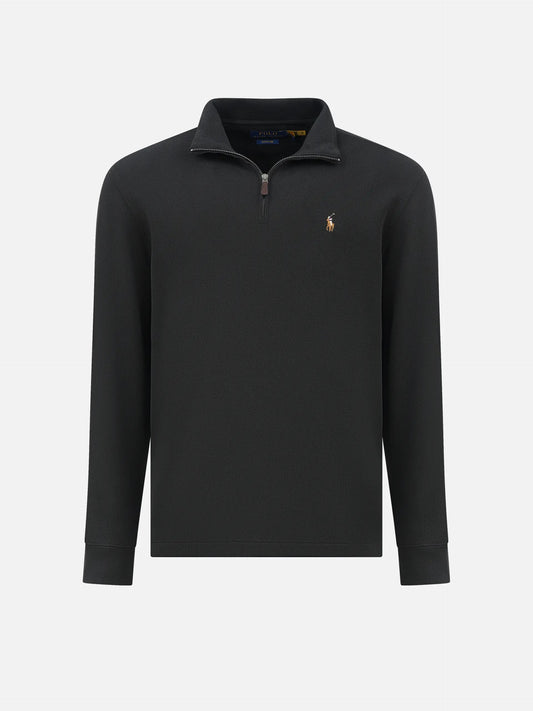 POLO RALPH LAUREN - Rippenpullover mit Quarter-Zip für Herren Schwarz - Black