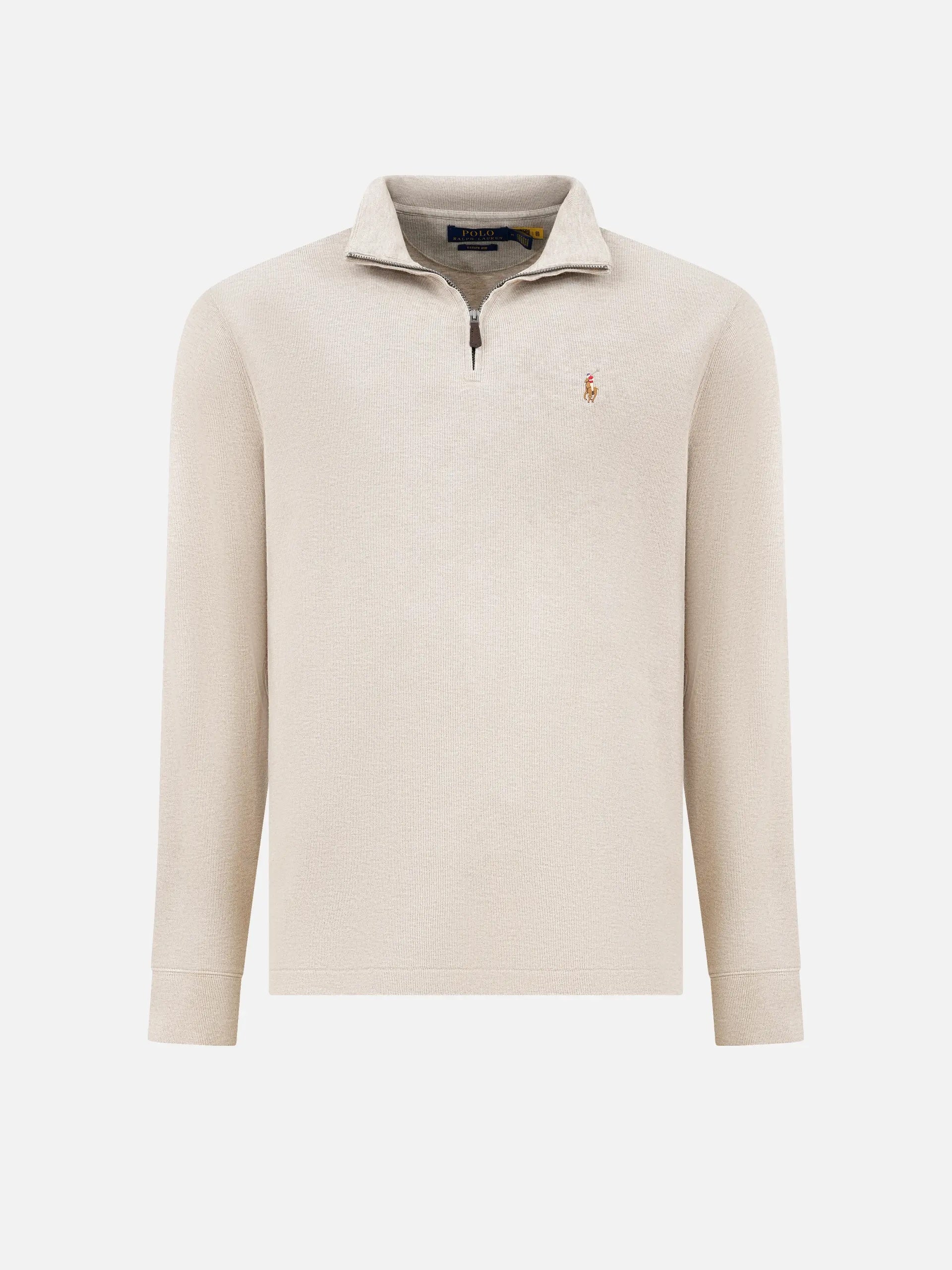 POLO RALPH LAUREN - Rippenpullover mit Quarter-Zip für Herren Hellbeige - Light beige