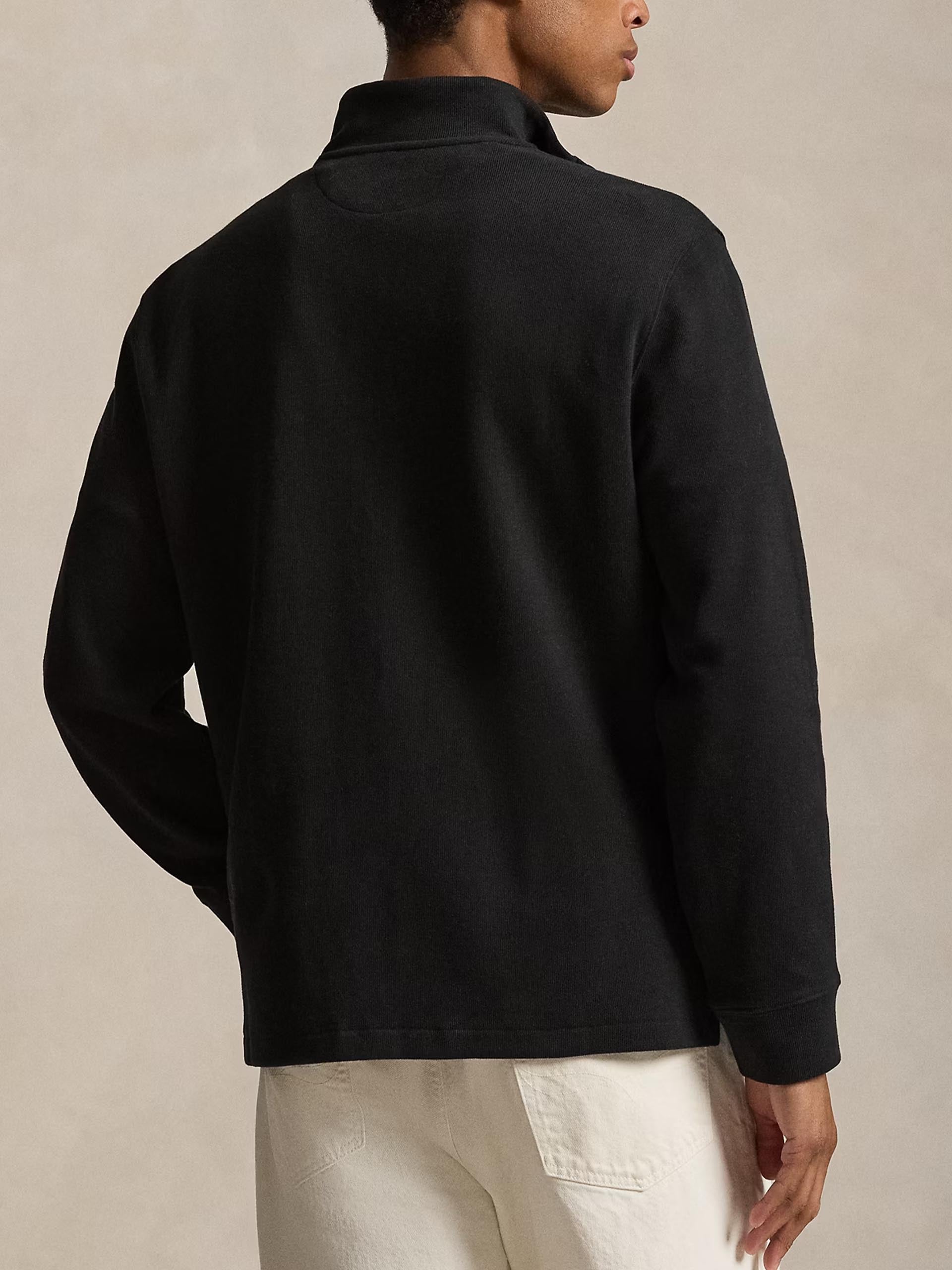 POLO RALPH LAUREN - Rippenpullover mit Quarter-Zip für Herren Schwarz - Black
