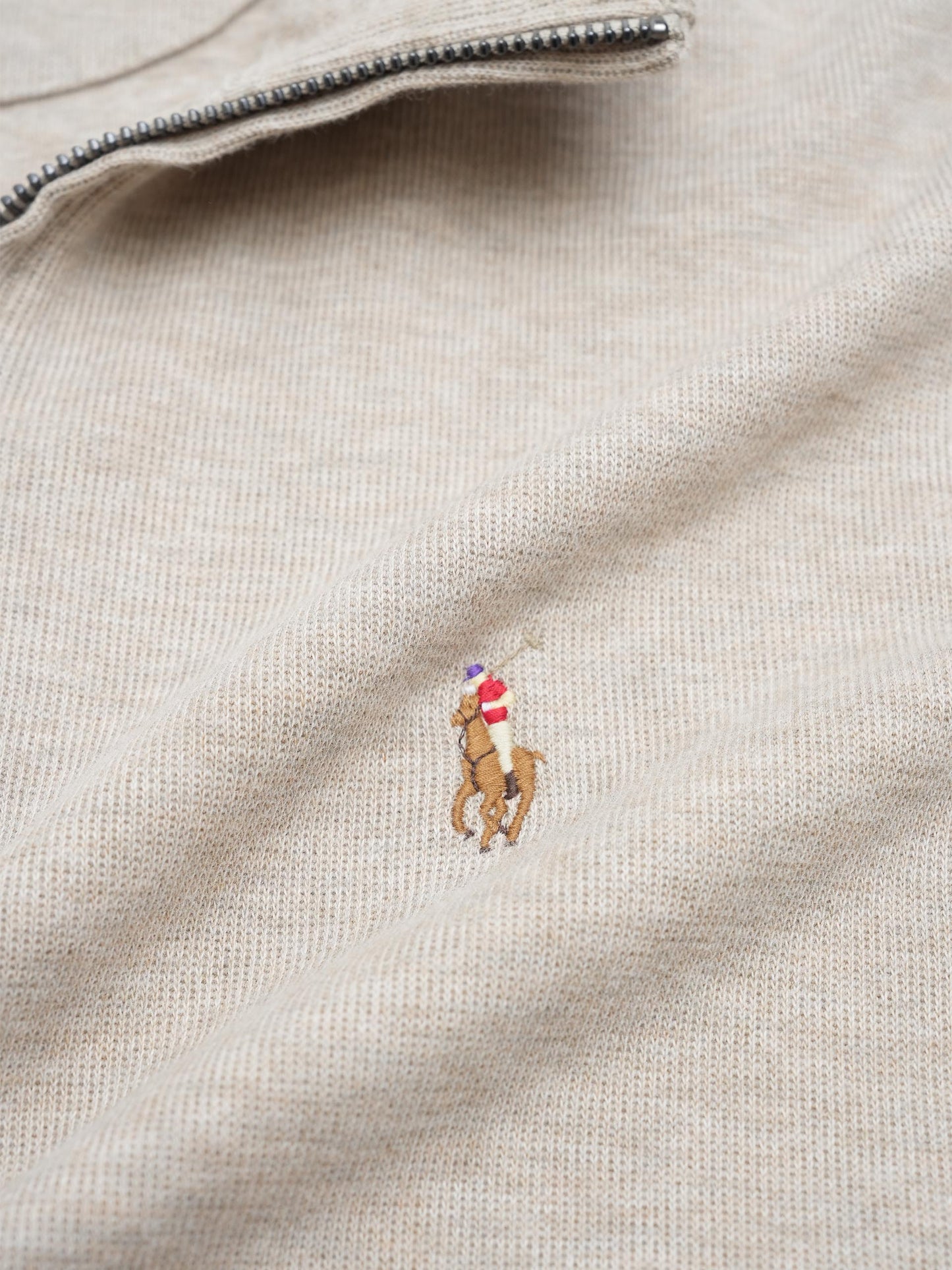 POLO RALPH LAUREN - Rippenpullover mit Quarter-Zip für Herren Hellbeige - Light beige