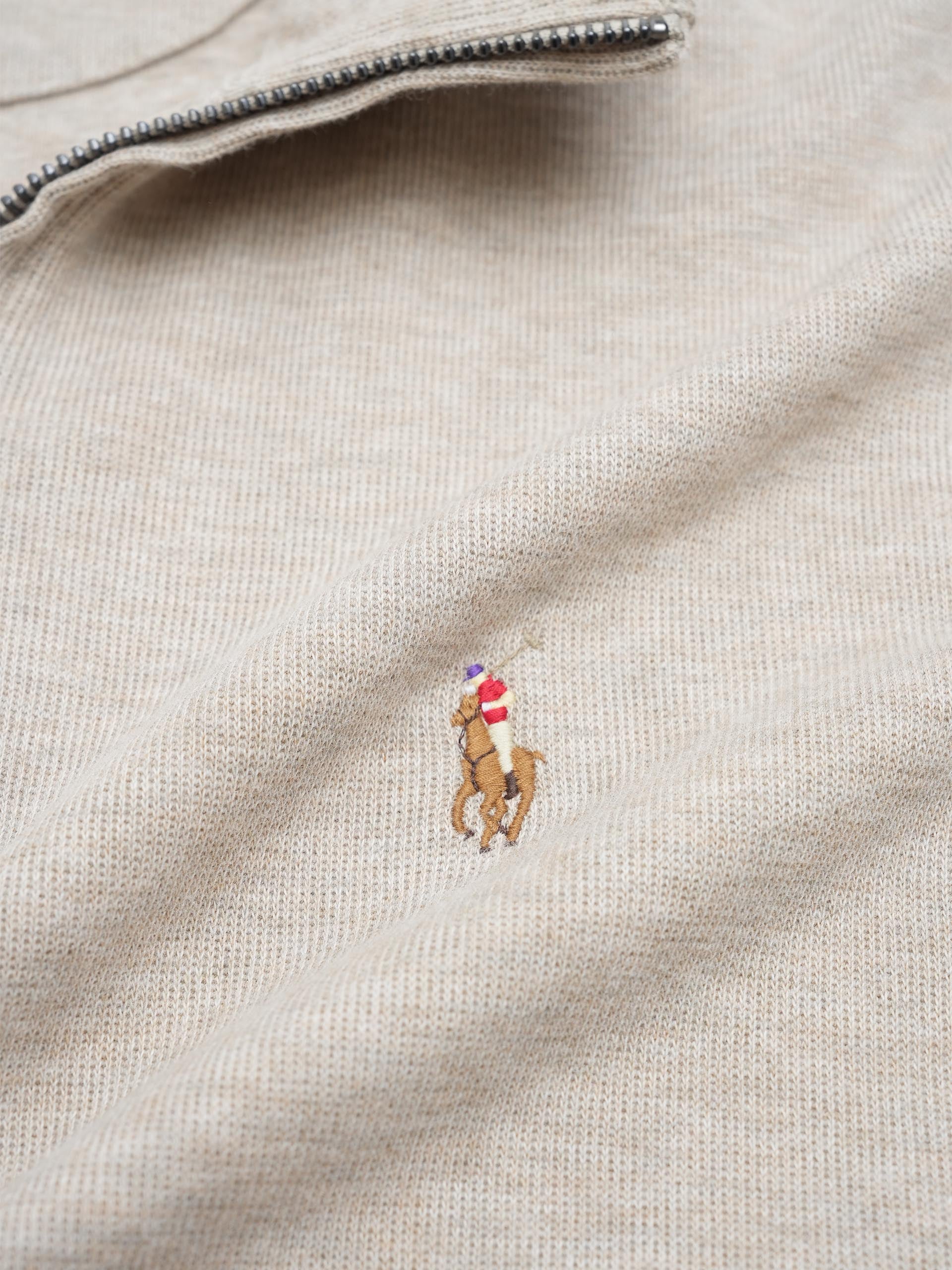 POLO RALPH LAUREN - Rippenpullover mit Quarter-Zip für Herren Hellbeige - Light beige