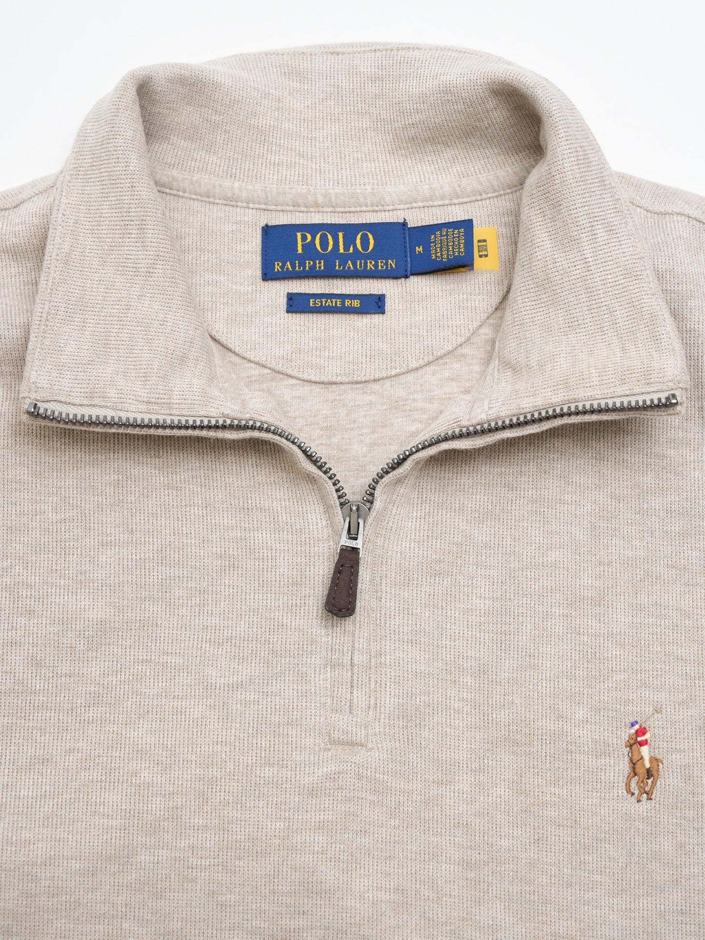 POLO RALPH LAUREN - Rippenpullover mit Quarter-Zip für Herren Hellbeige - Light beige