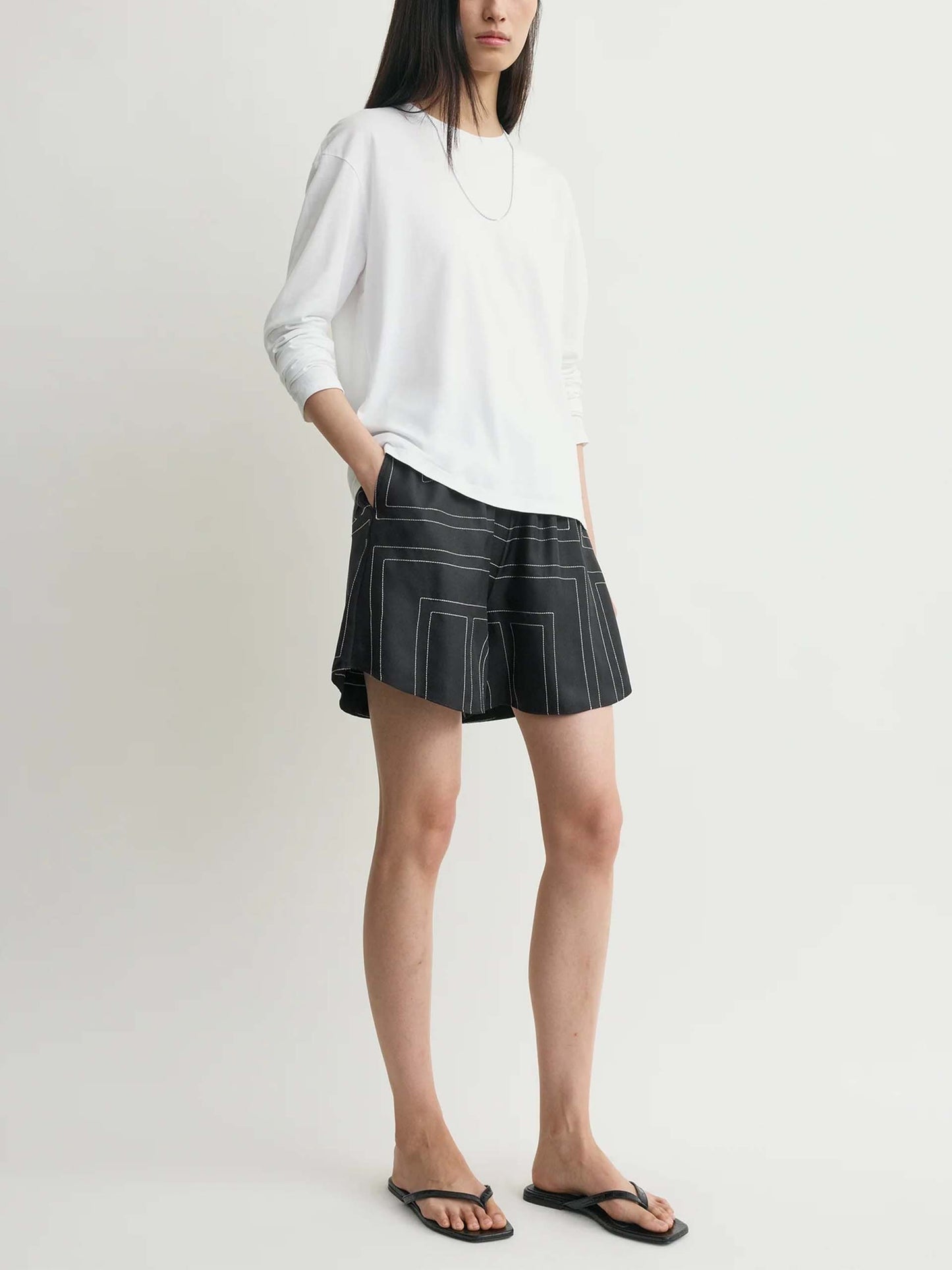 TOTEME - Seiden-Shorts mit Monogramm für Damen