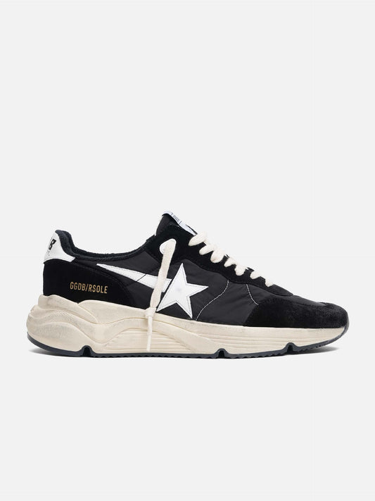 GOLDEN GOOSE - Sneakers Running Sole mit Veloursleder für Herren Schwarz Weiß