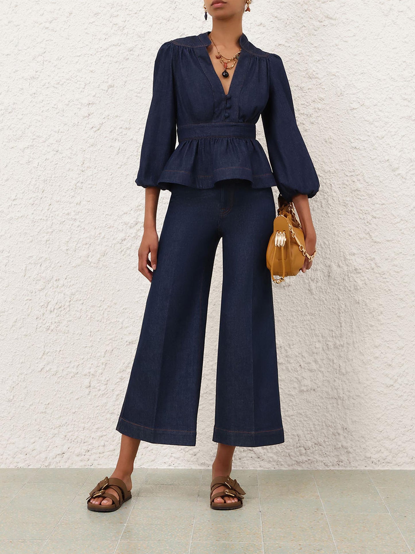 ZIMMERMANN - High-Rise Cropped-Jeans Aster für Damen
