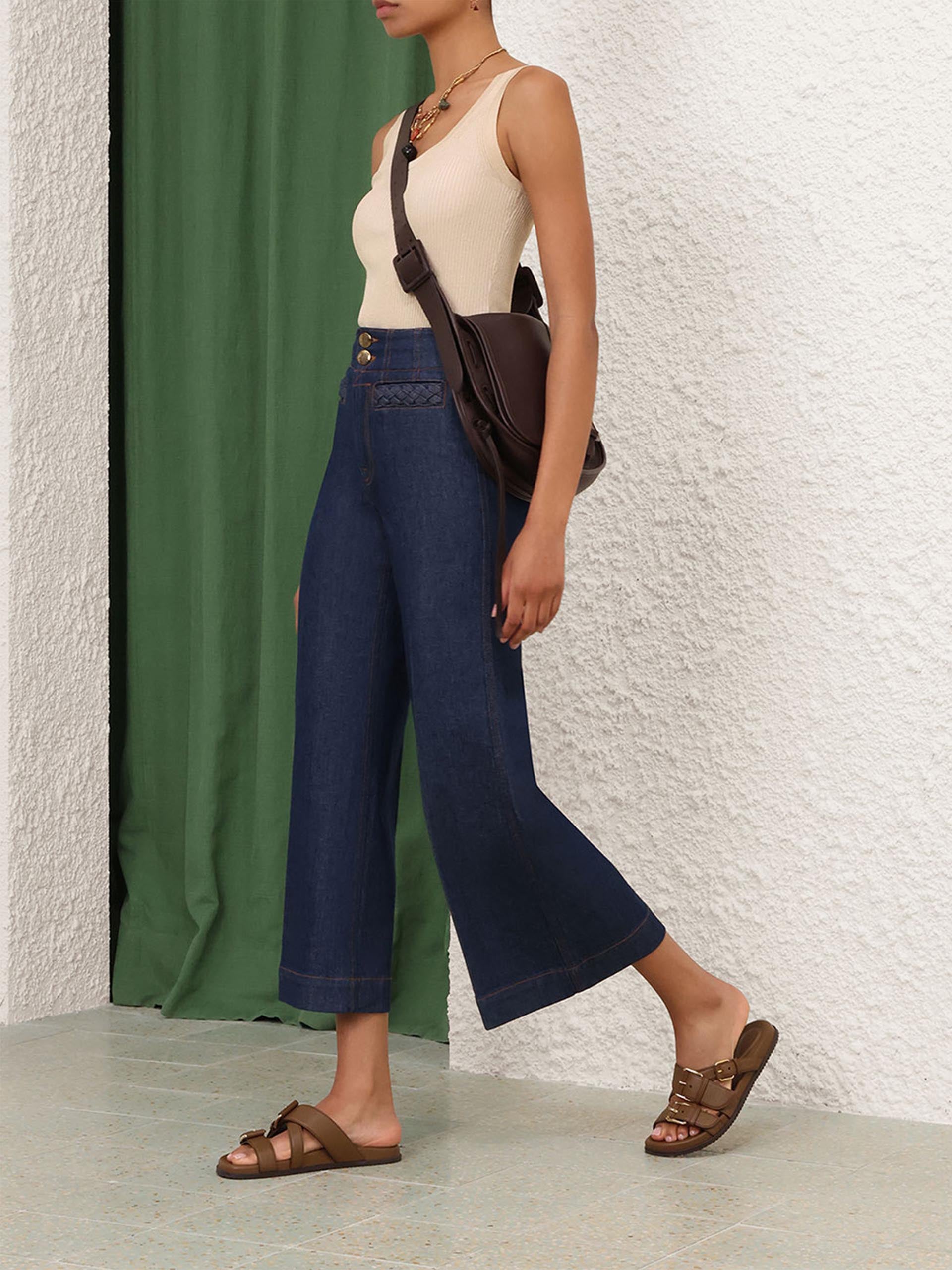 ZIMMERMANN - High-Rise Cropped-Jeans Aster für Damen