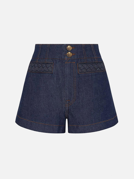ZIMMERMANN - High-Rise Jeansshorts Aster für Damen