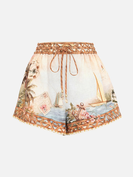 ZIMMERMANN - High-Rise Shorts Mahon aus Leinen für Damen