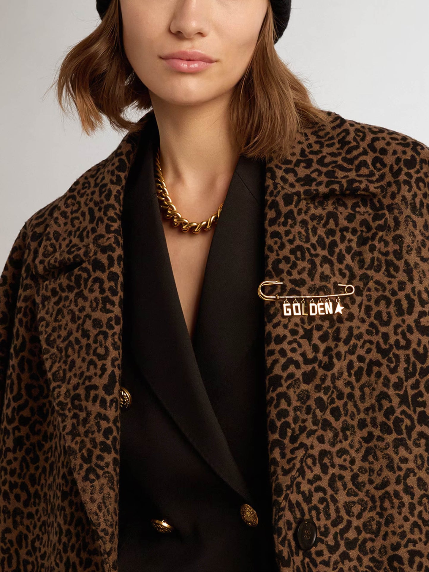 GOLDEN GOOSE - Oversized-Mantel mit Leopardenmuster für Damen