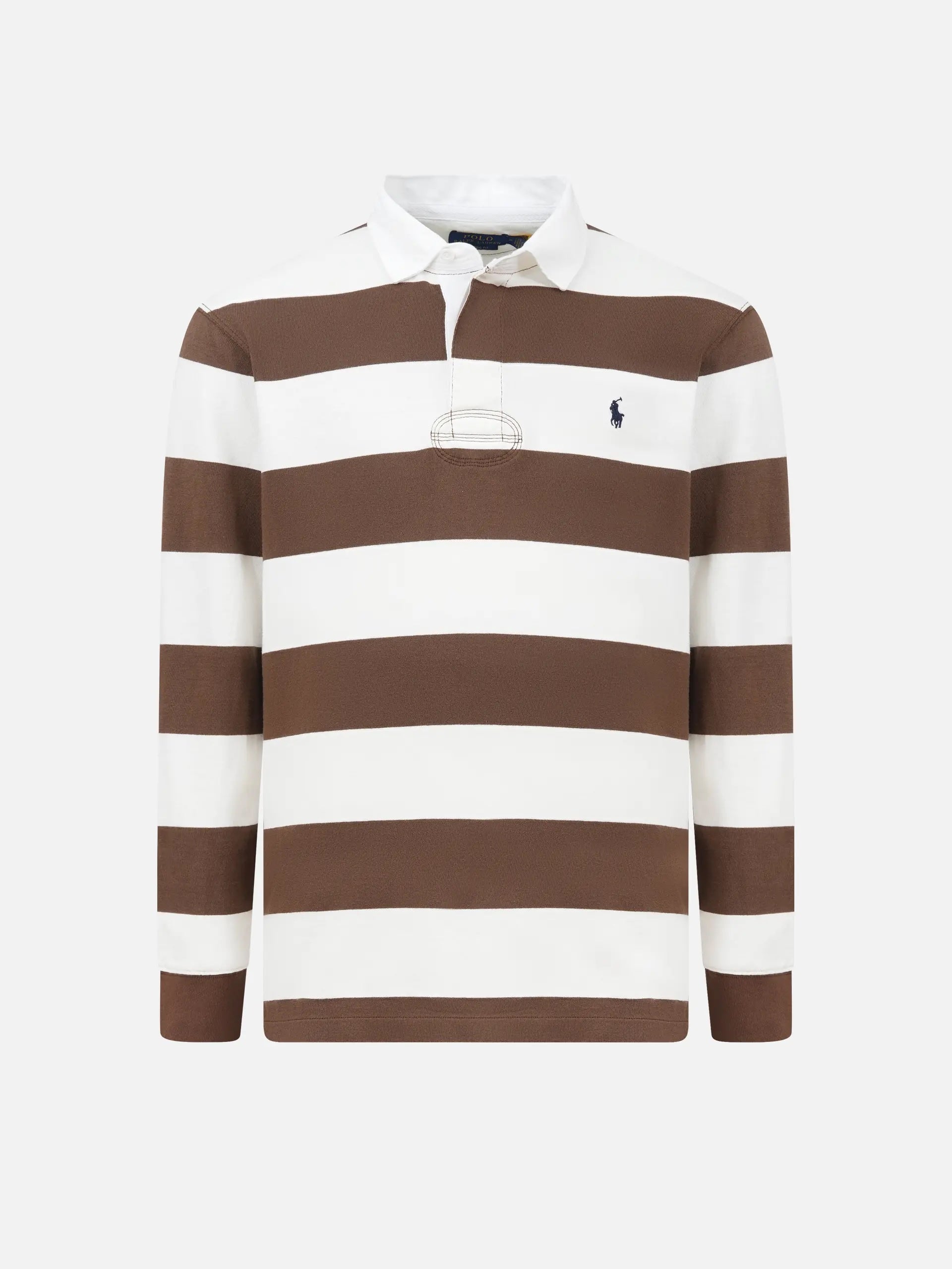 POLO RALPH LAUREN - Gestreiftes Rugbyhemd aus Baumwolljersey