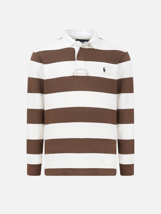 POLO RALPH LAUREN - Gestreiftes Rugbyhemd aus Baumwolljersey