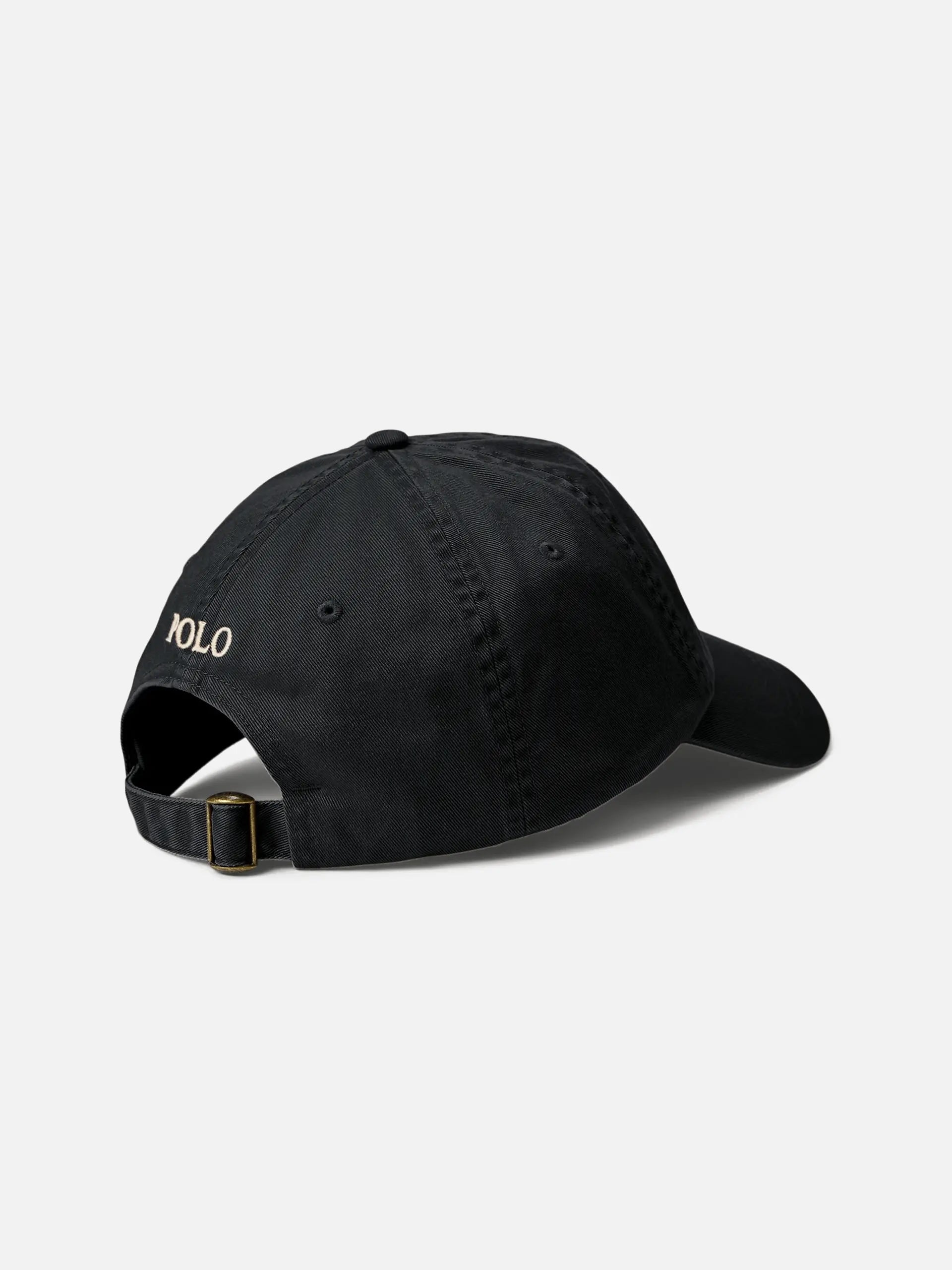 POLO RALPH LAUREN - Baseball-Cap aus Baumwollchino Schwarz - Black