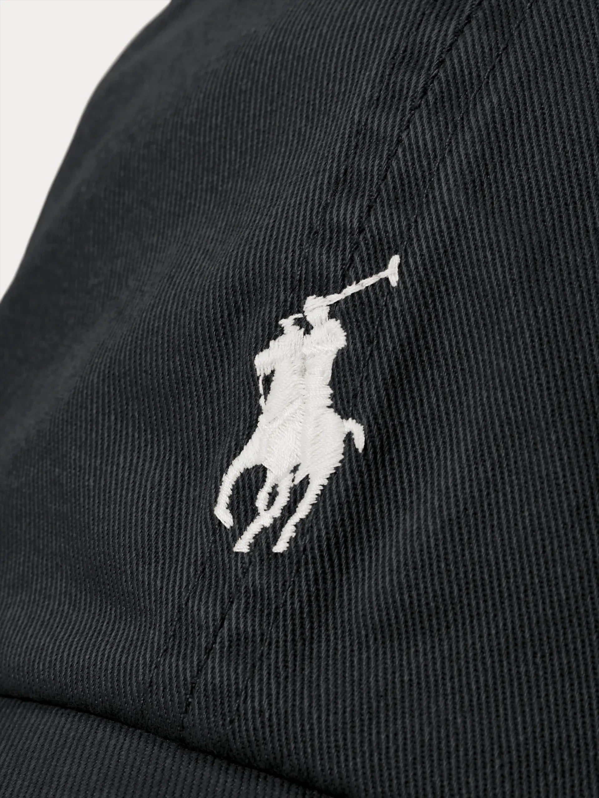 POLO RALPH LAUREN - Baseball-Cap aus Baumwollchino Schwarz - Black