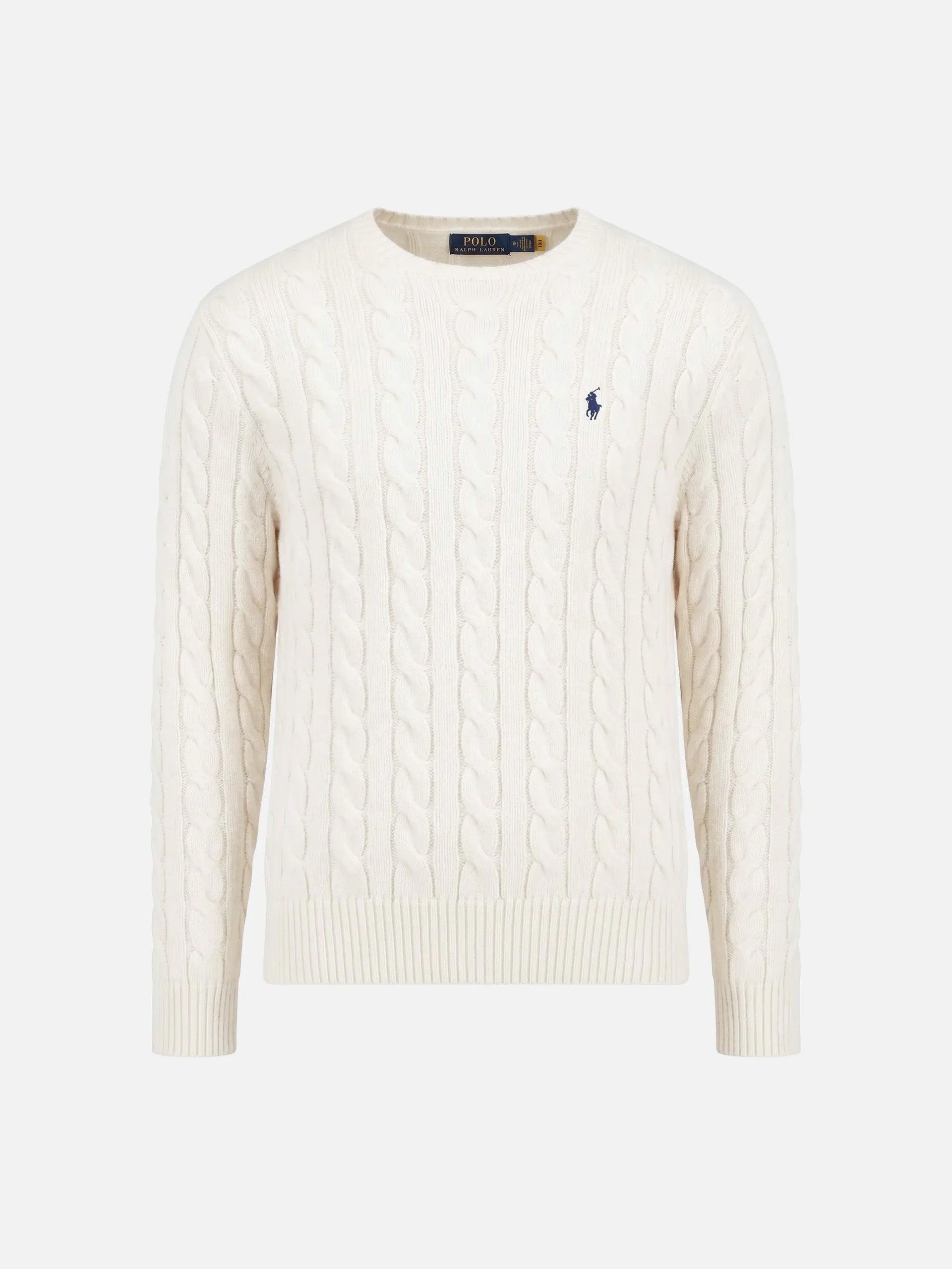 Polo Ralph Lauren – Zopfmuster-Pullover aus Baumwolle für Herren Cremeweiß - Cream white