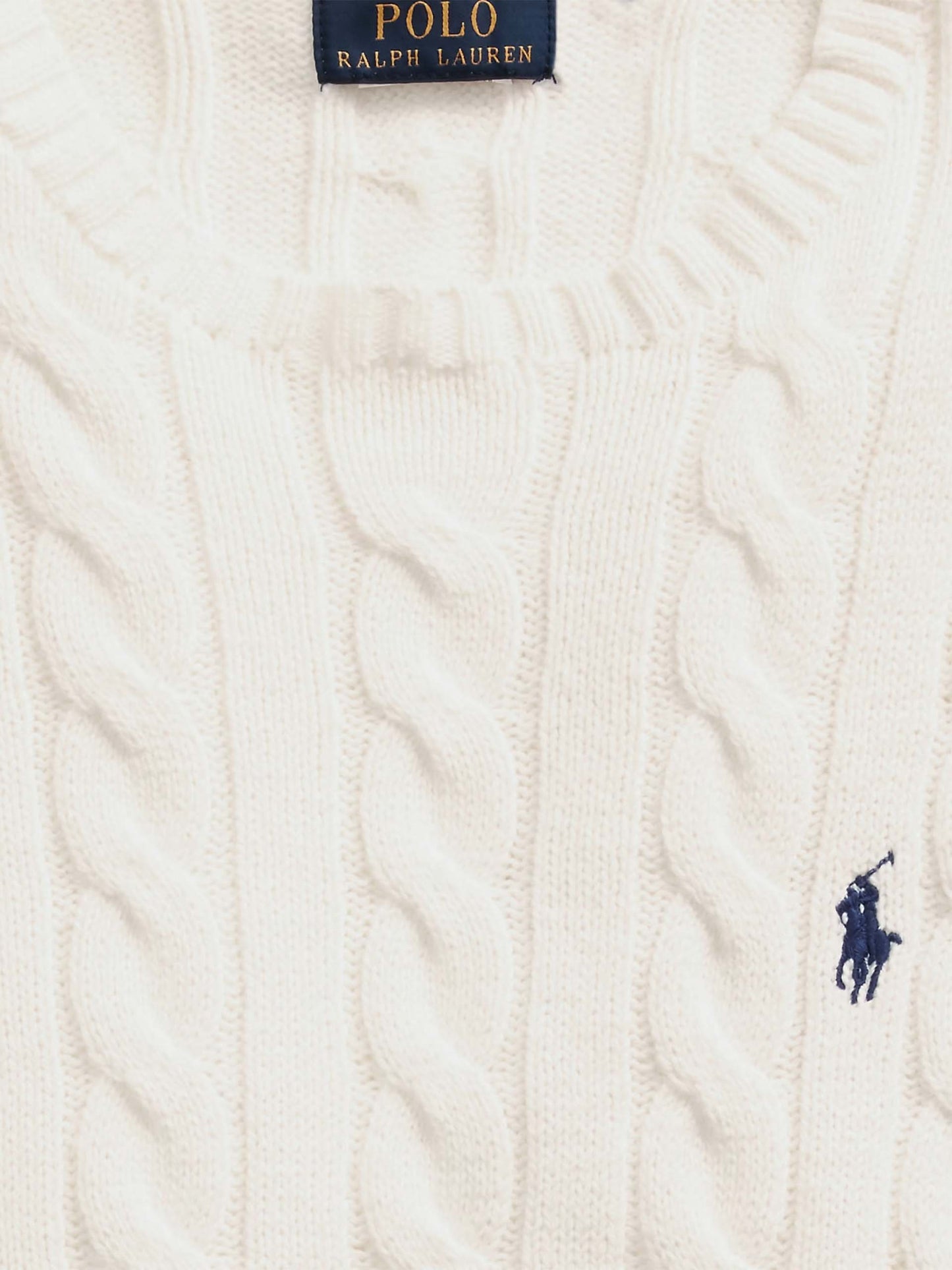 Polo Ralph Lauren – Zopfmuster-Pullover aus Baumwolle für Herren Cremeweiß - Cream white