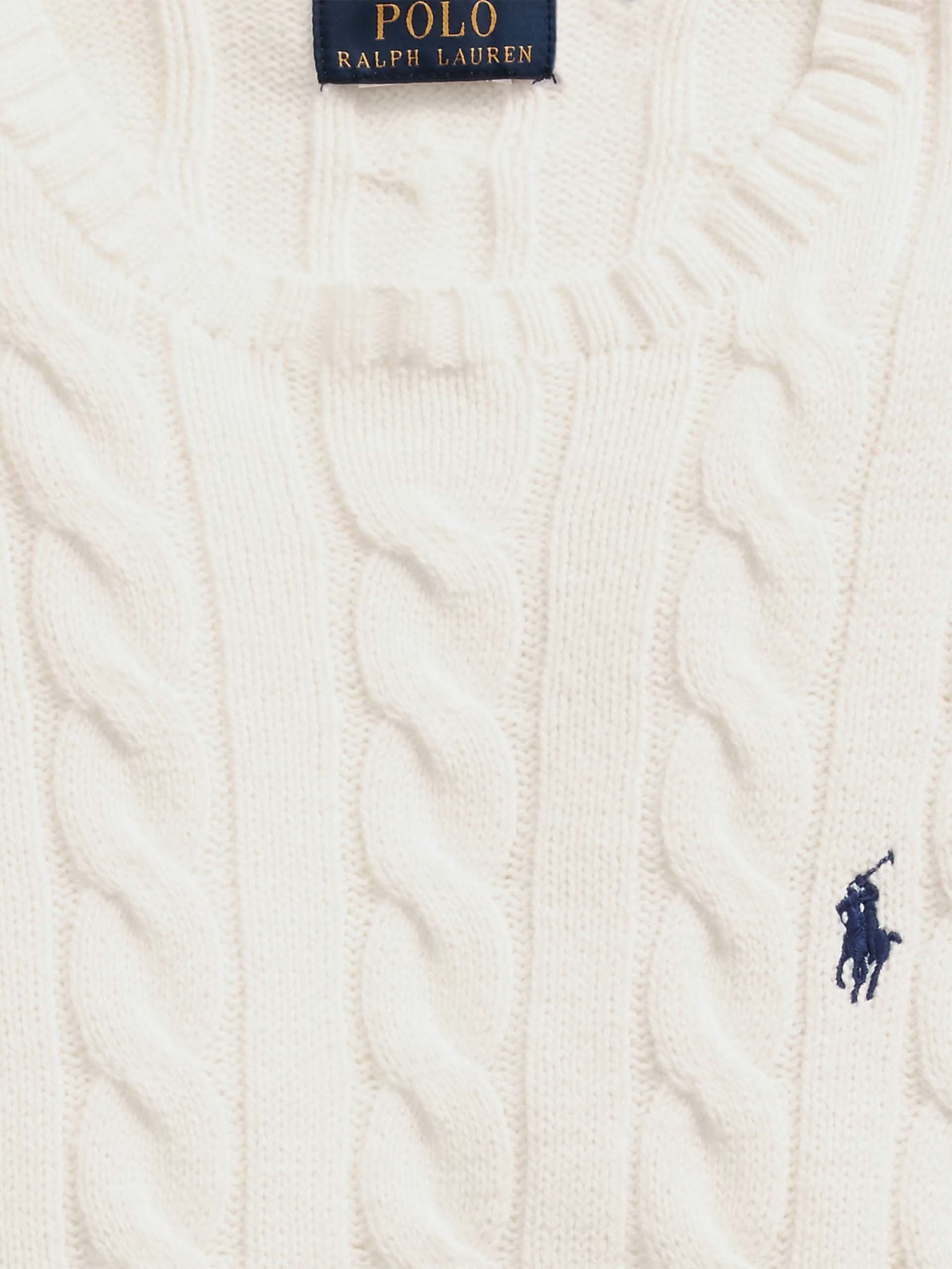 Polo Ralph Lauren – Zopfmuster-Pullover aus Baumwolle für Herren Cremeweiß - Cream white