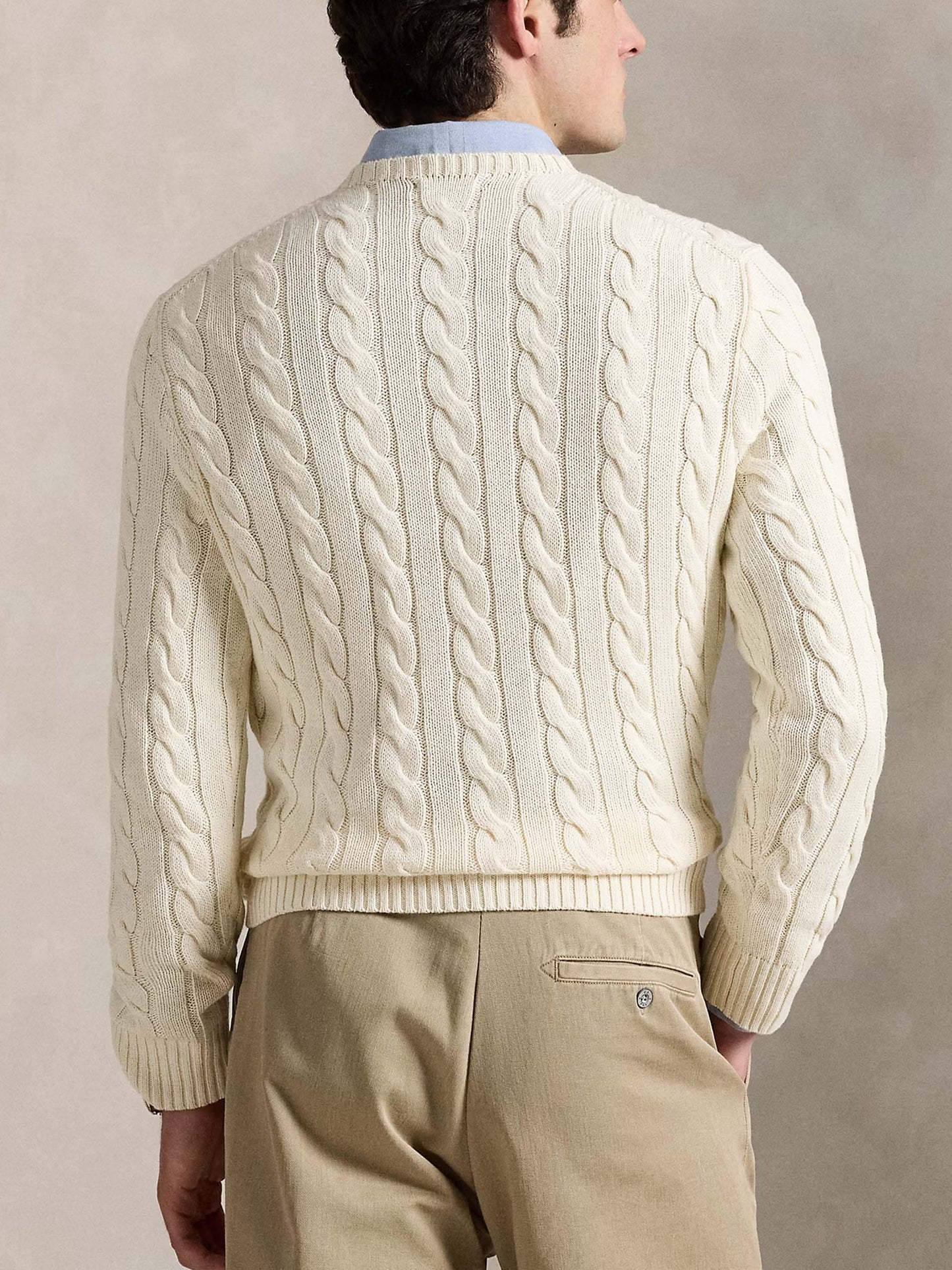 Polo Ralph Lauren – Zopfmuster-Pullover aus Baumwolle für Herren Cremeweiß - Cream white