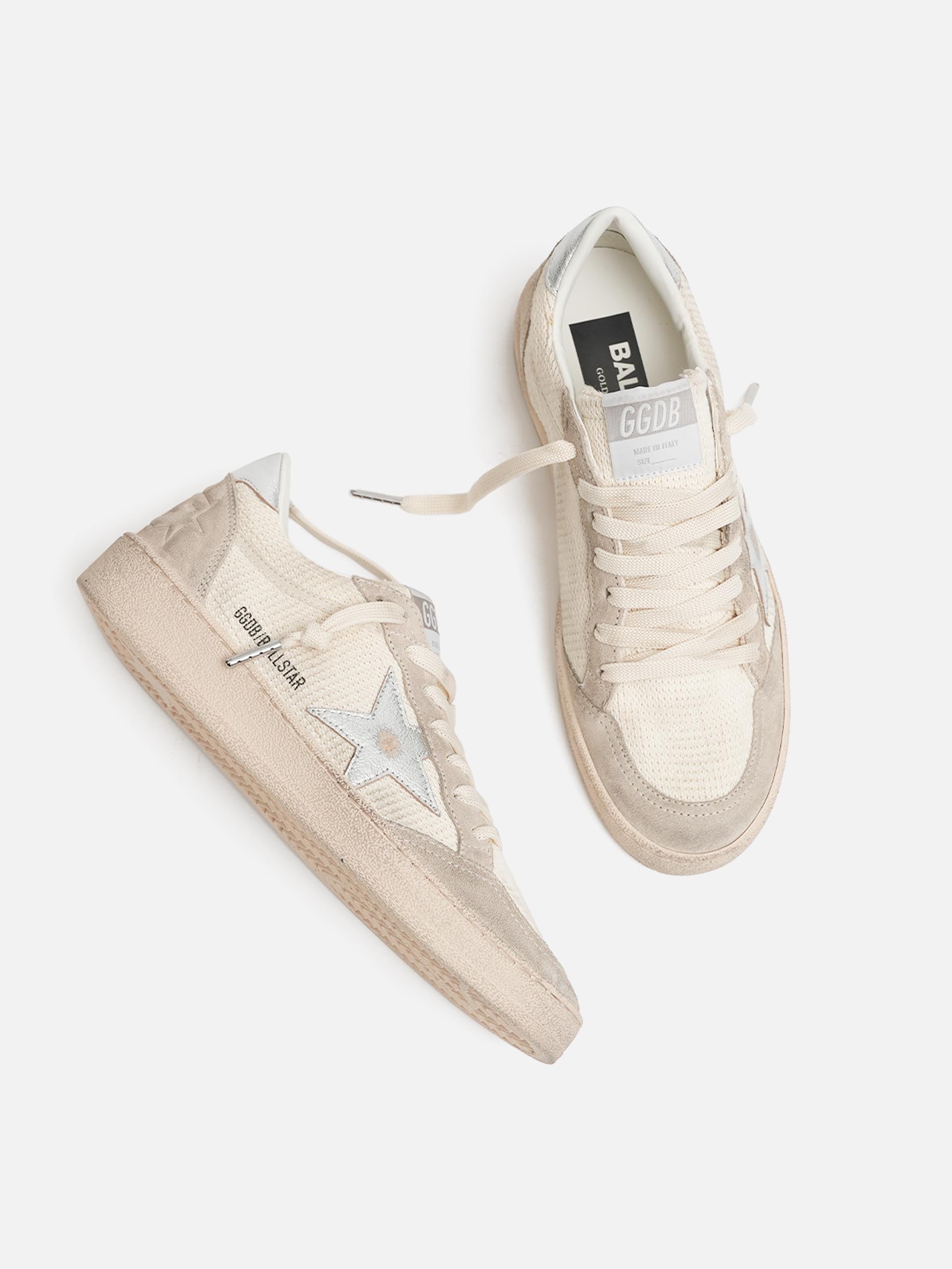 GOLDEN GOOSE - Sneakers Ball Star mit Häkel-Mesh für Damen