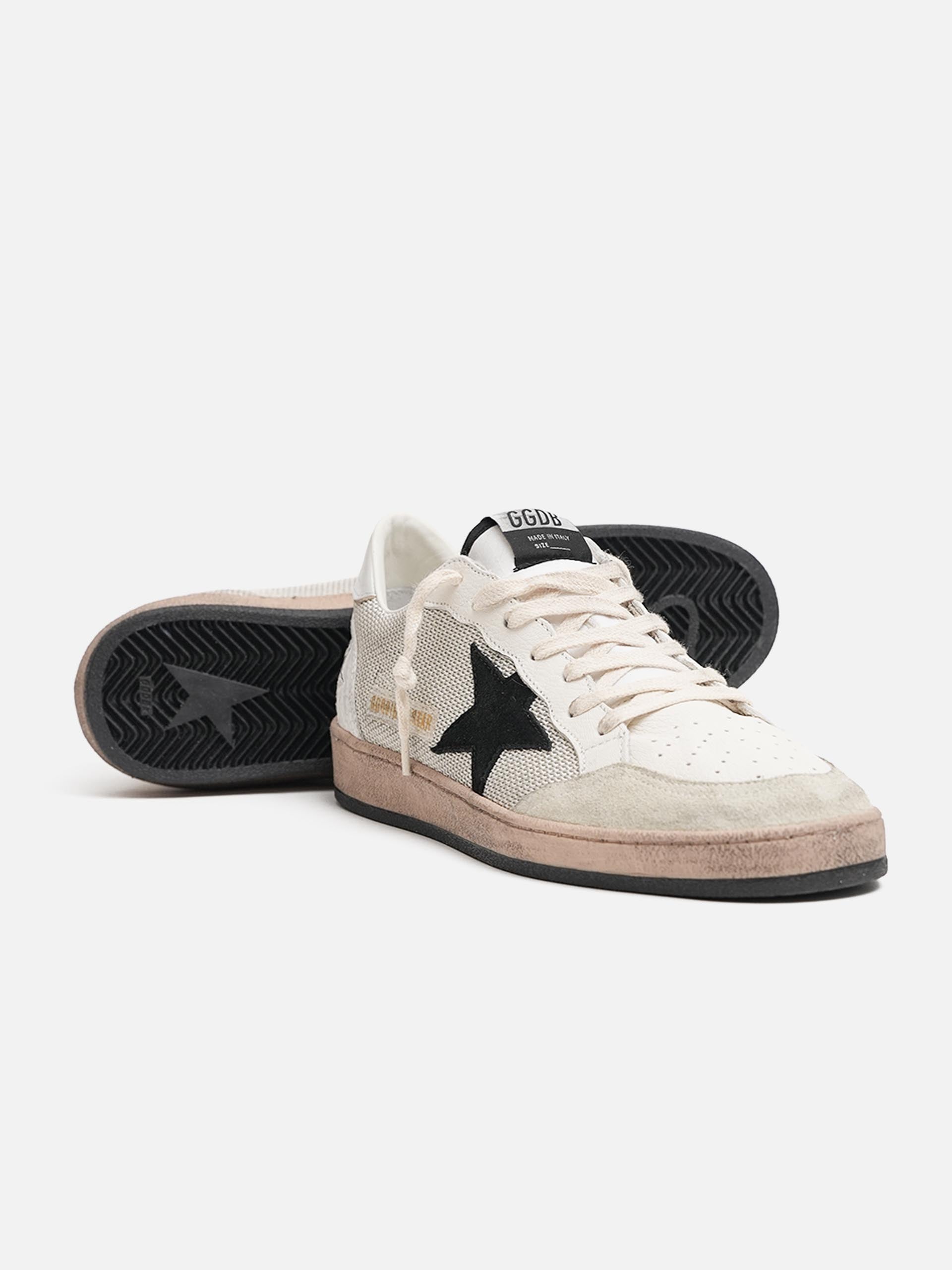 GOLDEN GOOSE - Sneakers Ball Star aus Leder und Mesh für Herren