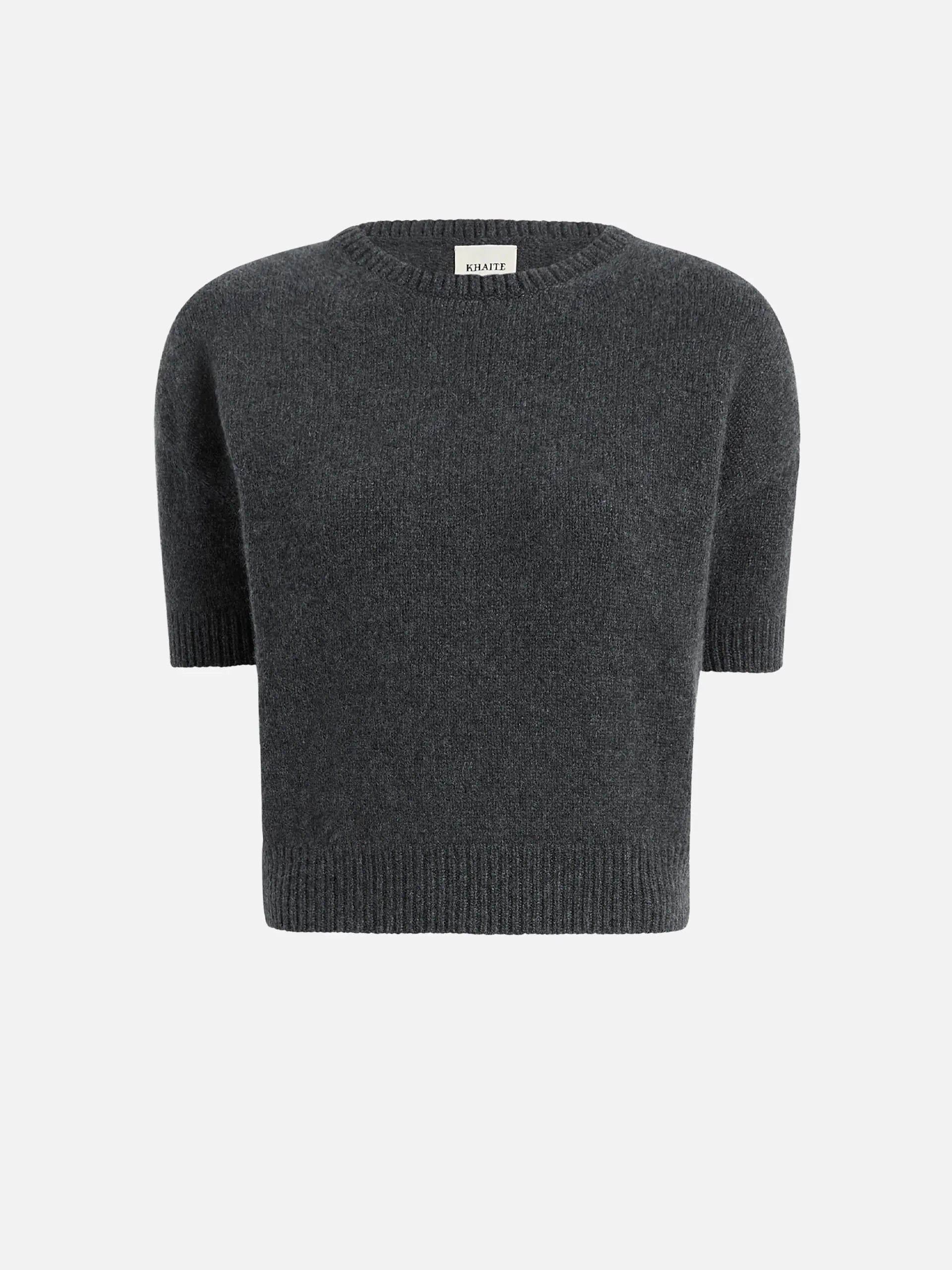KHAITE - Kurzarm-Pullover Golden aus Kaschmir für Damen