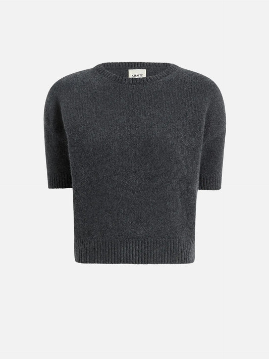 KHAITE - Kurzarm-Pullover Golden aus Kaschmir für Damen