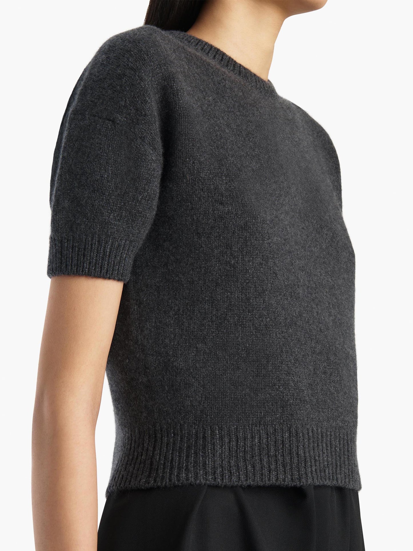 KHAITE - Kurzarm-Pullover Golden aus Kaschmir für Damen