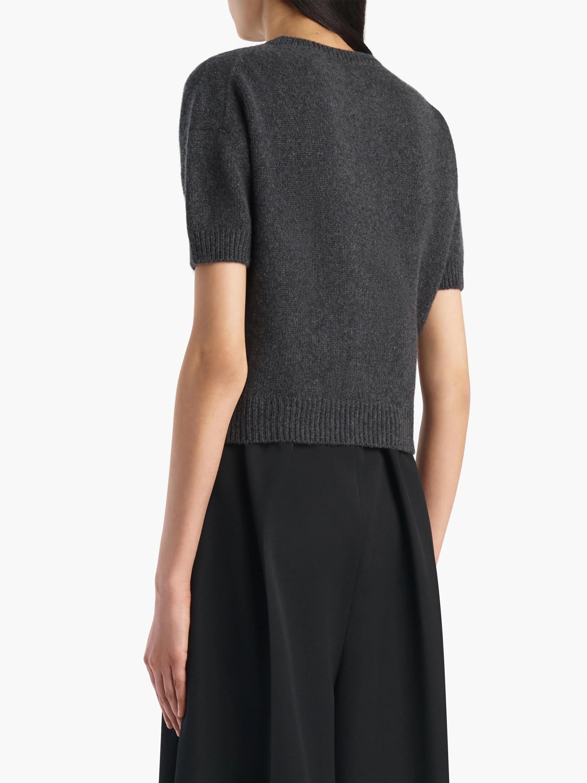 KHAITE - Kurzarm-Pullover Golden aus Kaschmir für Damen