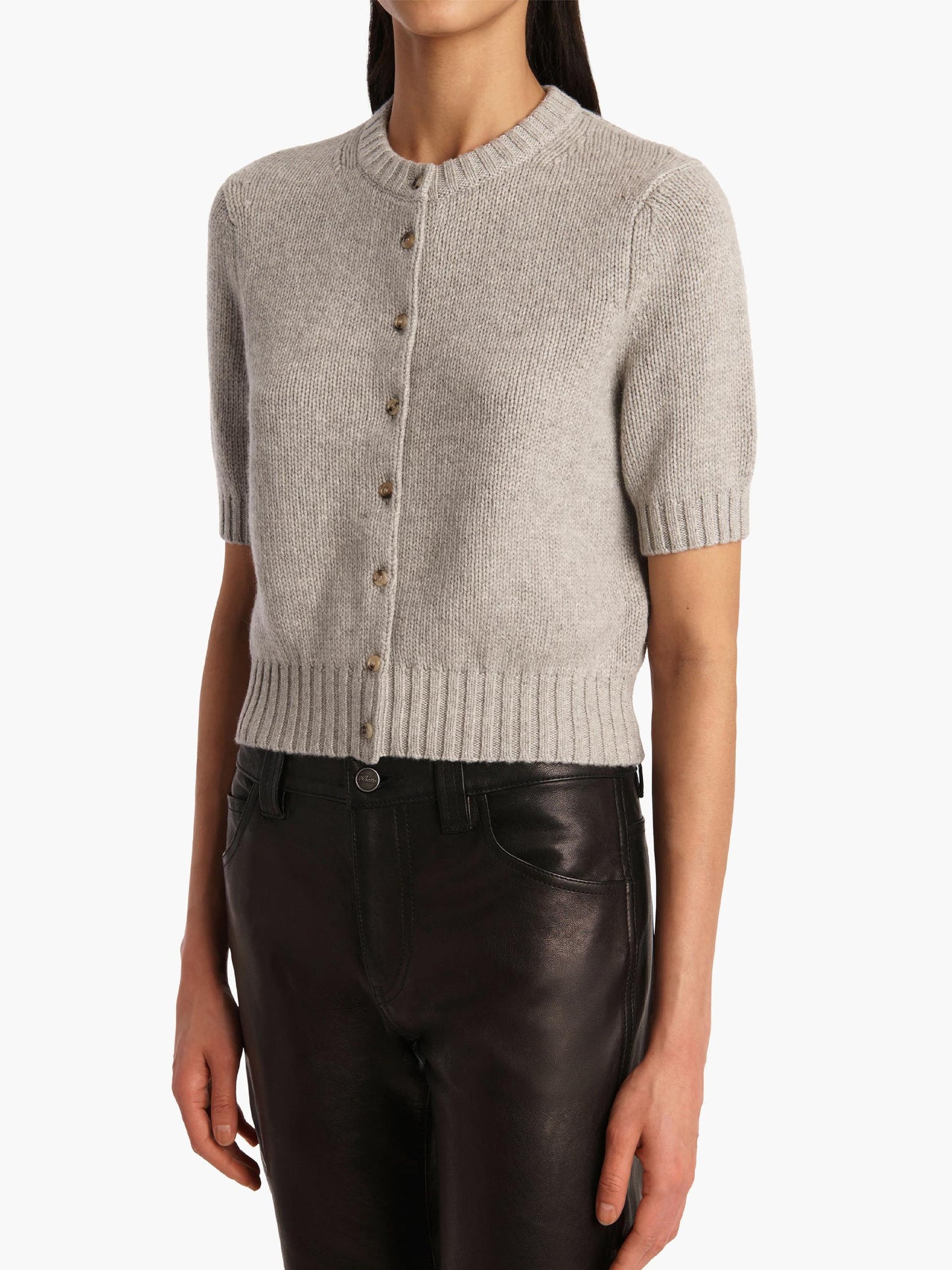 KHAITE - Kurzarm-Cardigan Nora aus Kaschmir für Damen