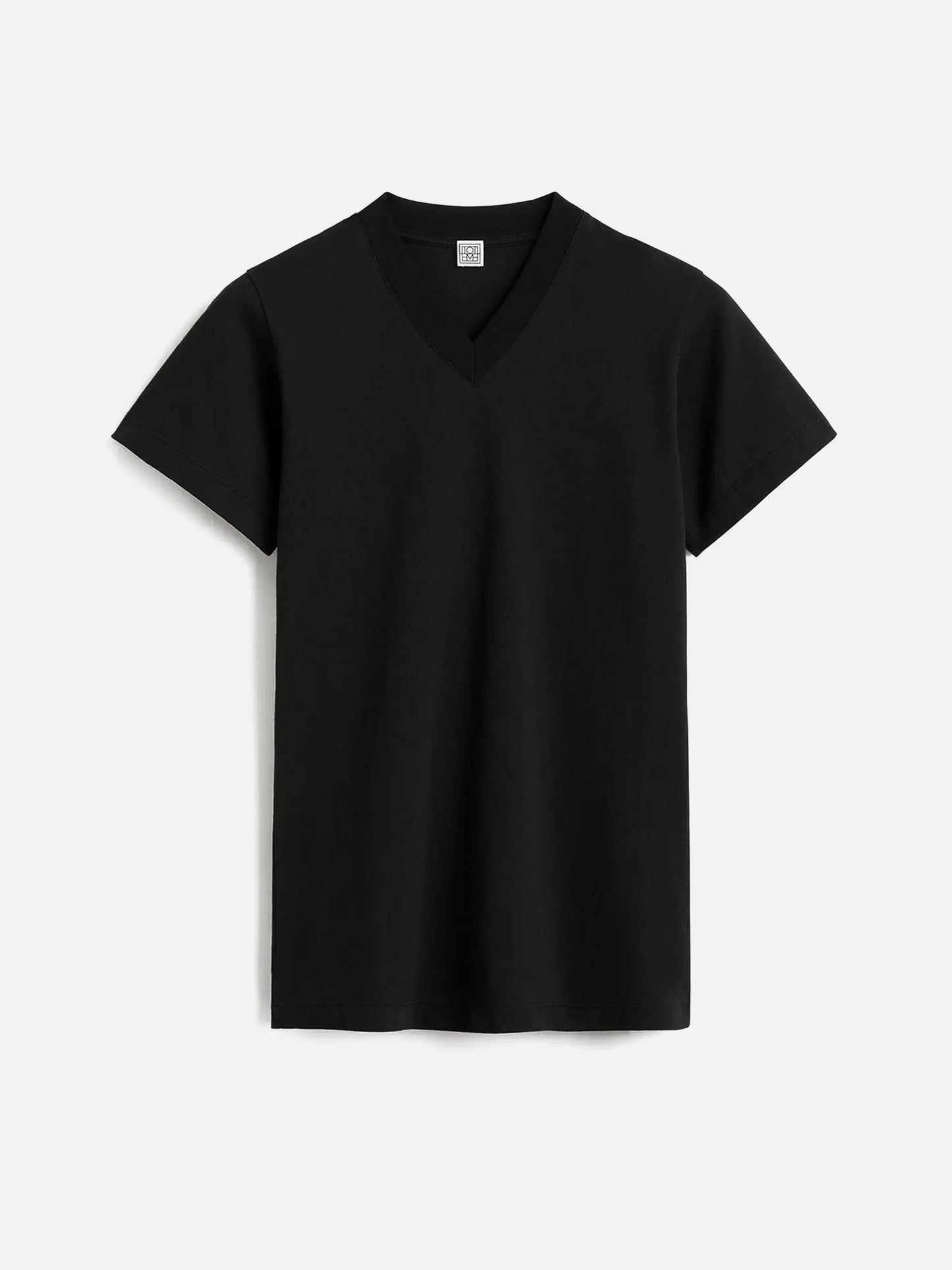Toteme – T-Shirt mit V-Ausschnitt für Damen Schwarz - Black