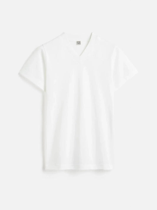 Toteme – T-Shirt mit V-Ausschnitt für Damen Weiß - White