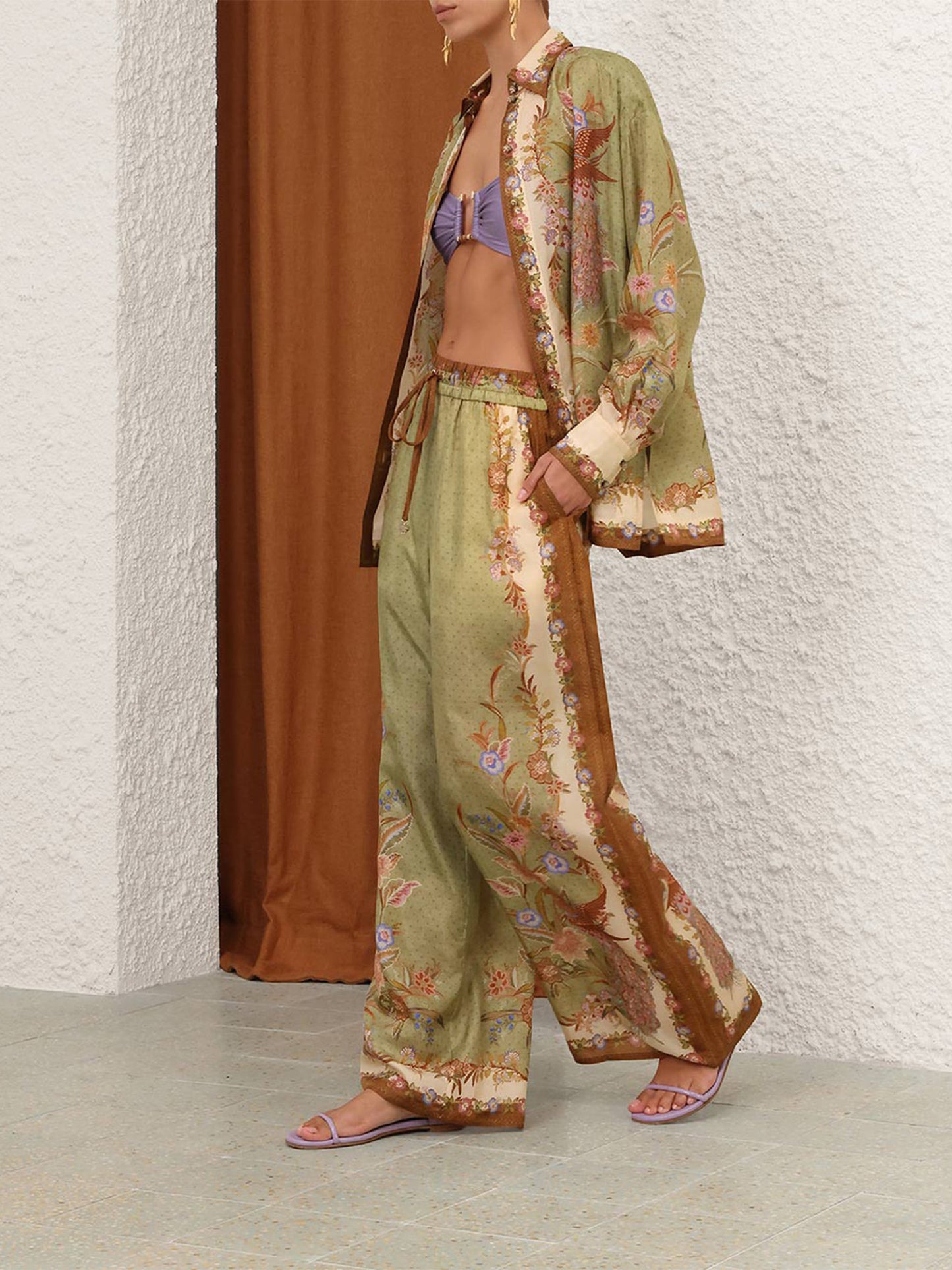 ZIMMERMANN - High-Waist Hose Indra aus Seide für Damen