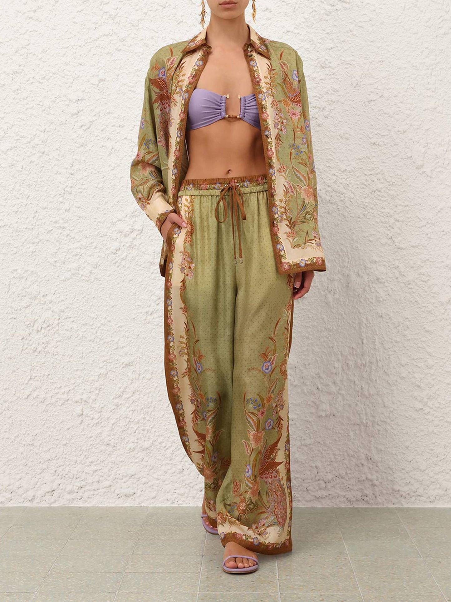 ZIMMERMANN - High-Waist Hose Indra aus Seide für Damen