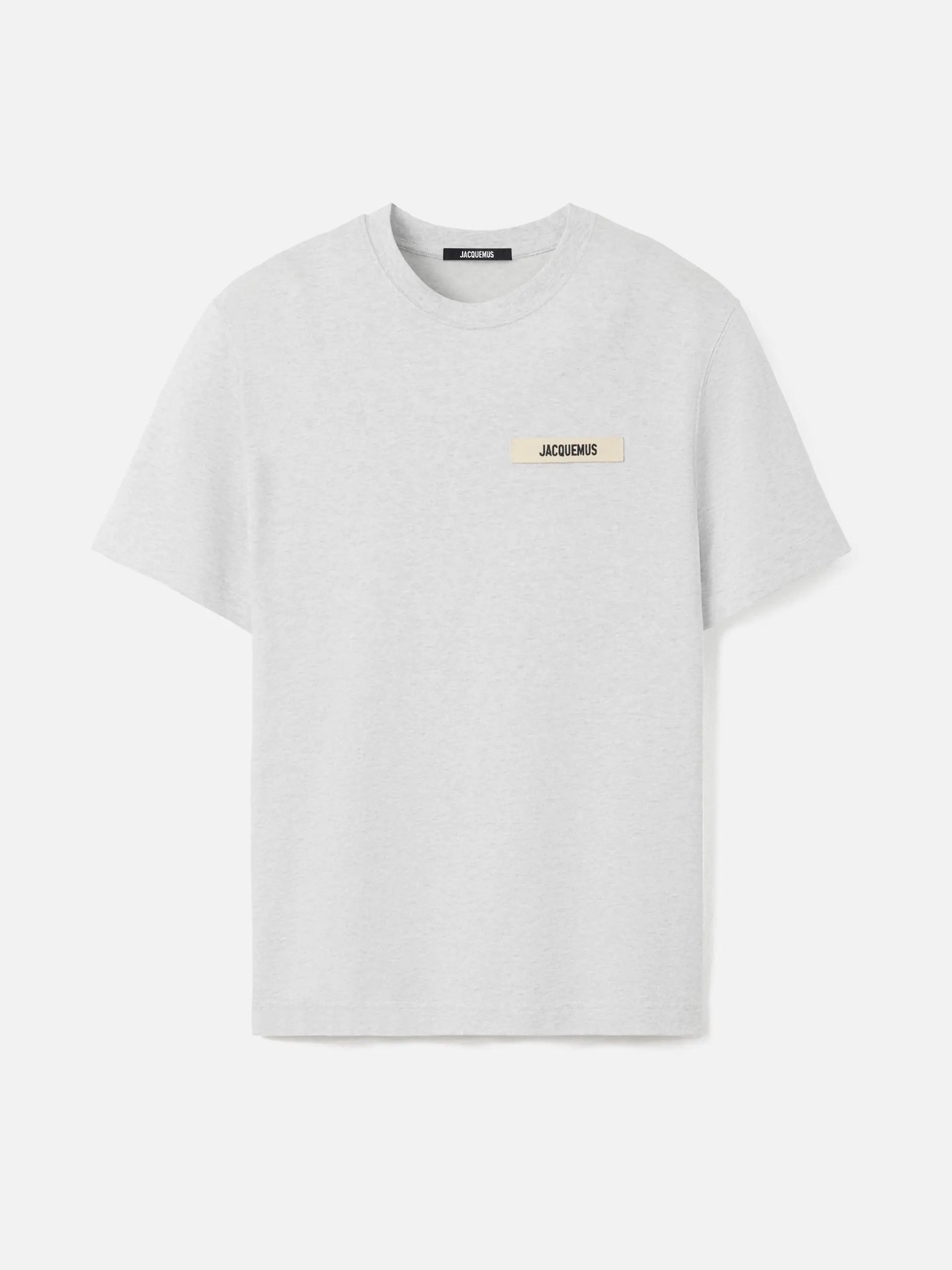 Jacquemus – T-Shirt Gros Grain aus Baumwolle für Herren Hellgrau - Light Grey