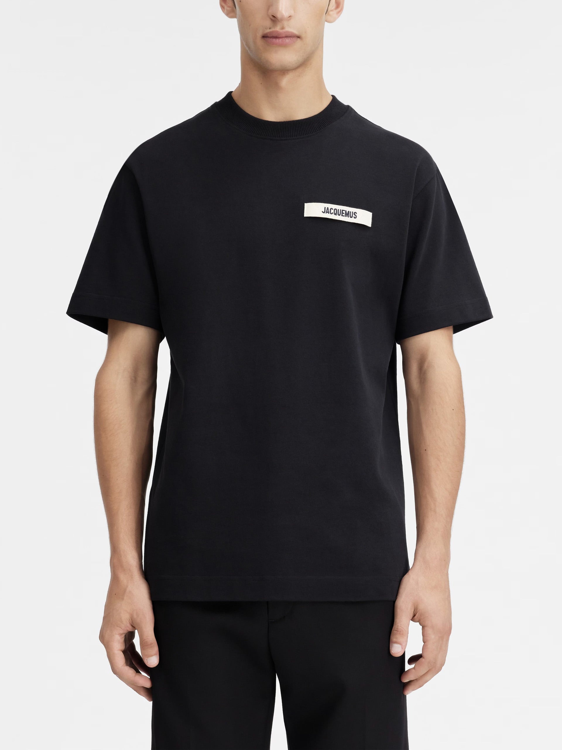 Jacquemus – T-Shirt Gros Grain aus Baumwolle für Herren Schwarz - Black