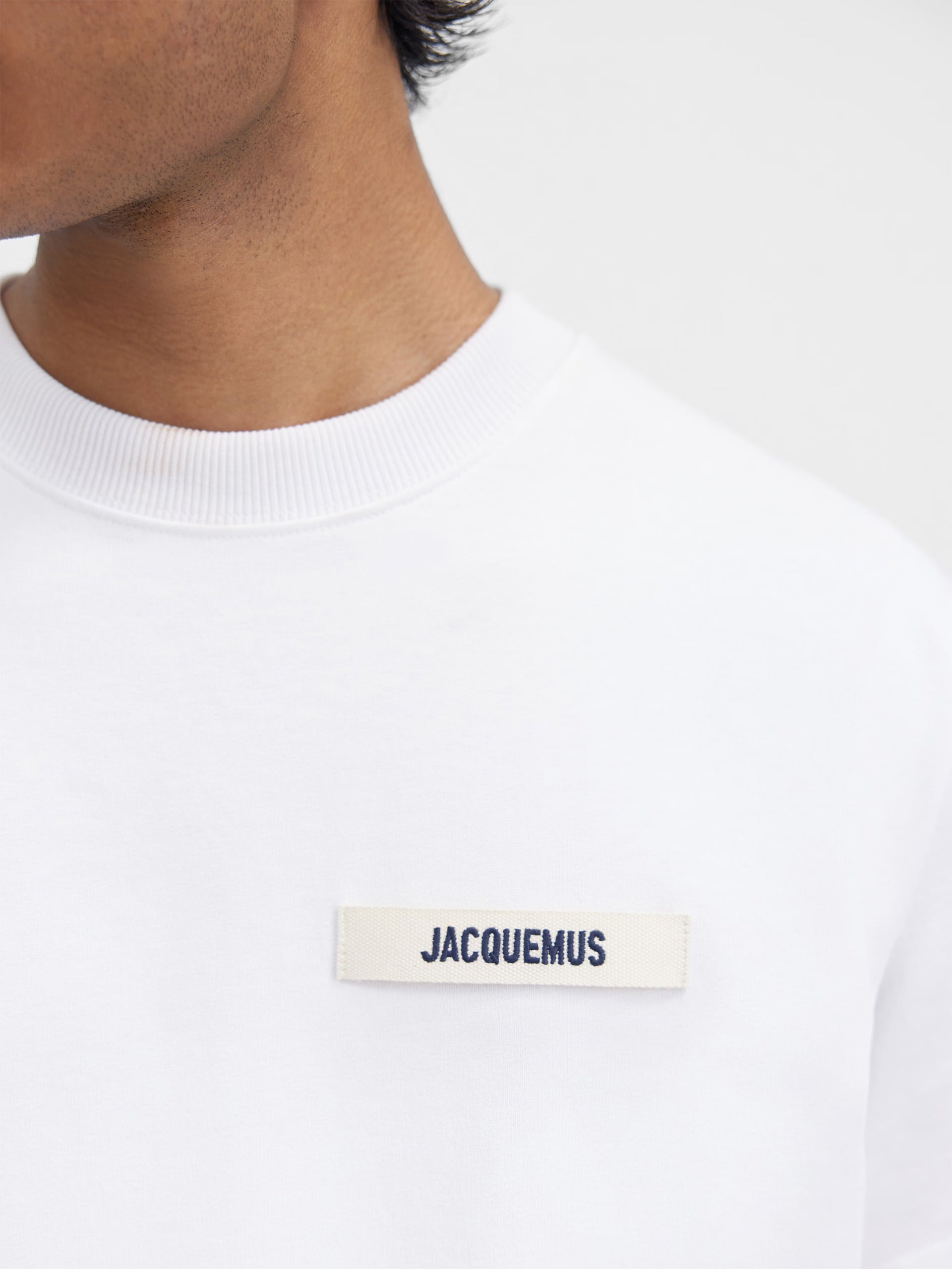 Jacquemus – T-Shirt Gros Grain aus Baumwolle für Herren Weiß - White