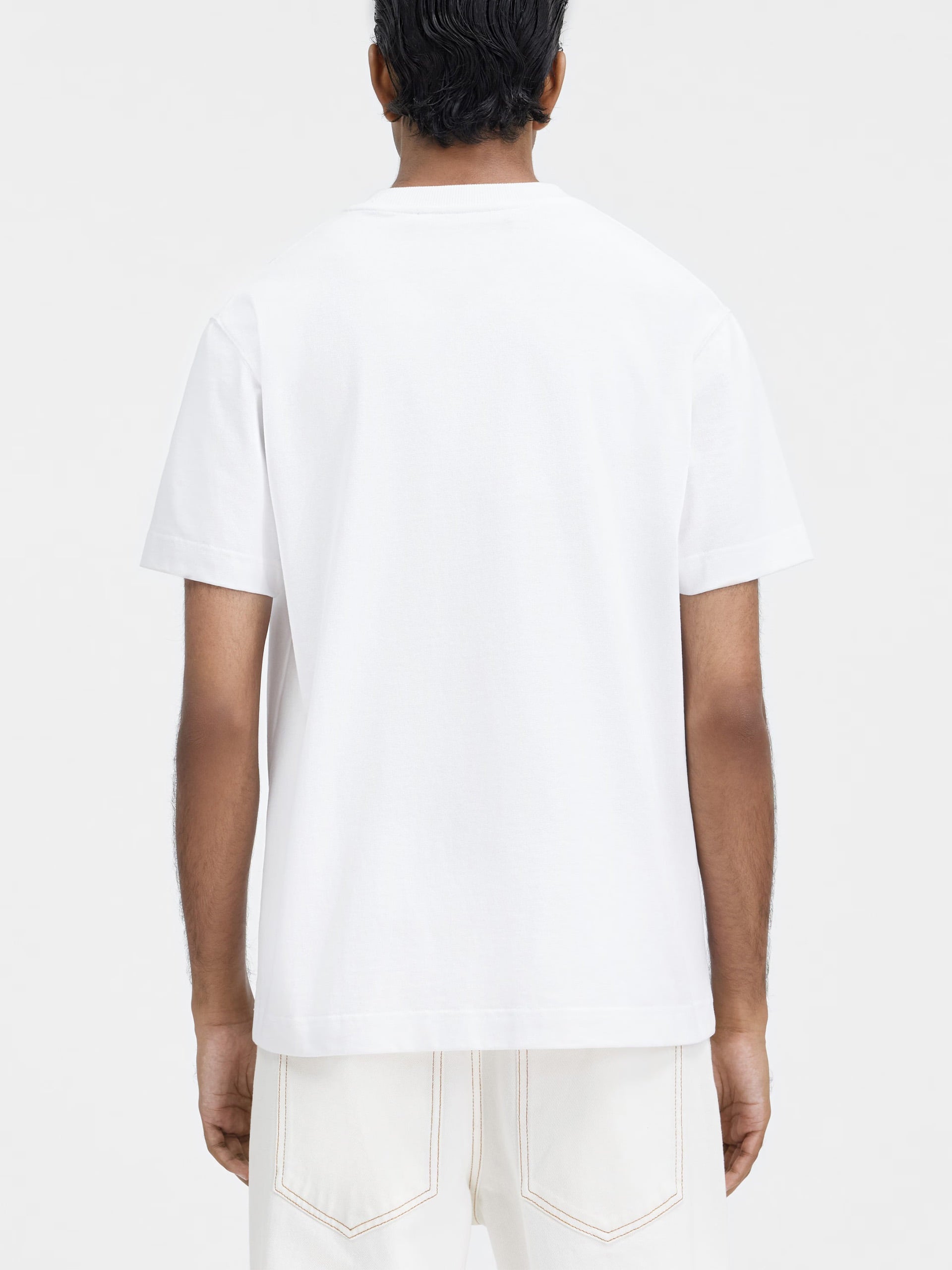 Jacquemus – T-Shirt Gros Grain aus Baumwolle für Herren Weiß - White