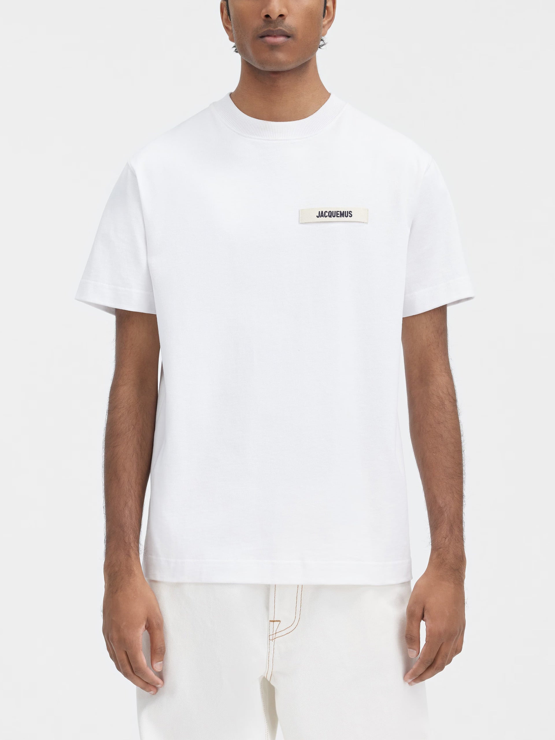 Jacquemus – T-Shirt Gros Grain aus Baumwolle für Herren Weiß - White