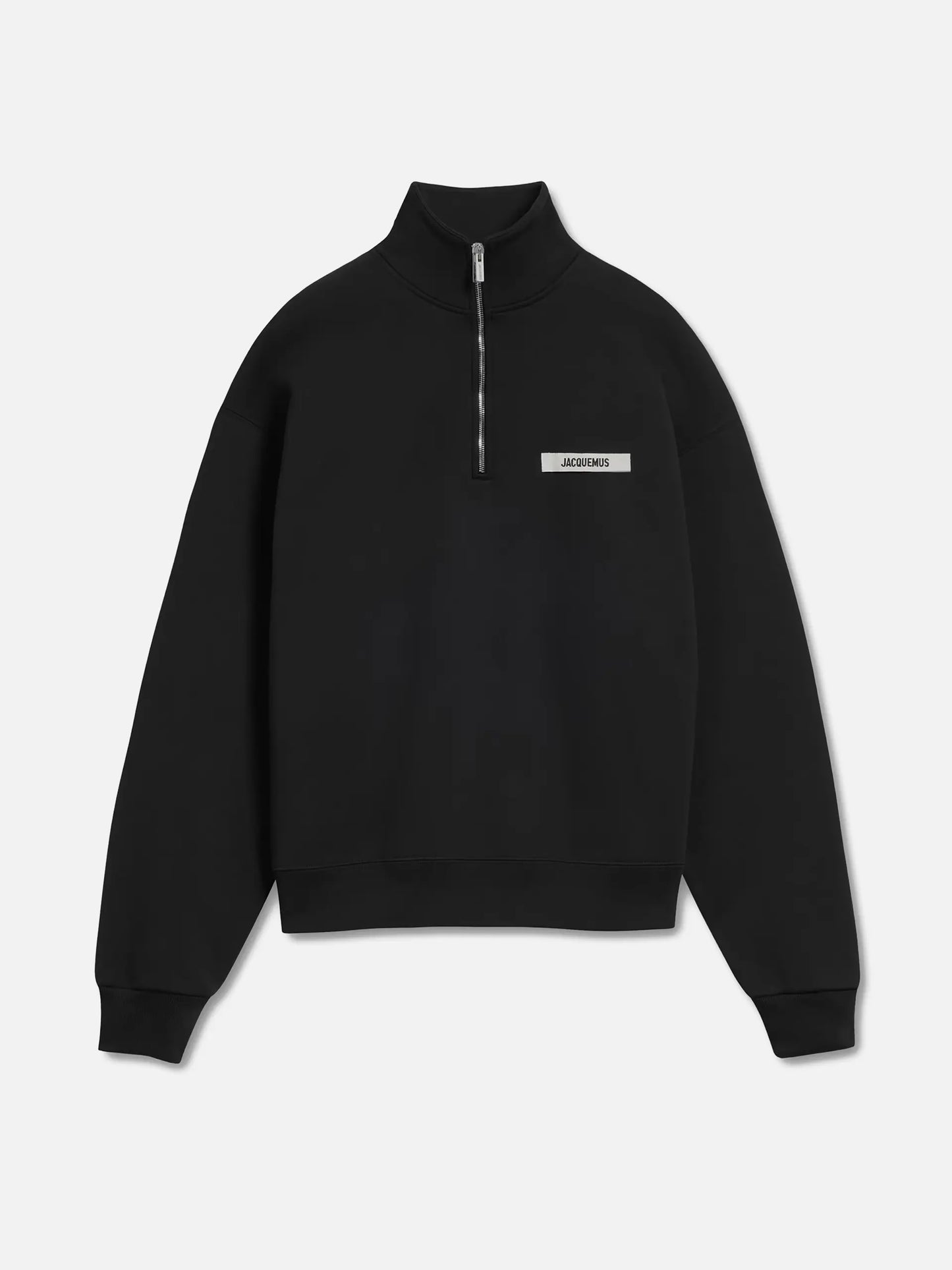 Jacquemus – Half-Zip Sweatshirt Gros Grain für Herren Schwarz - Black