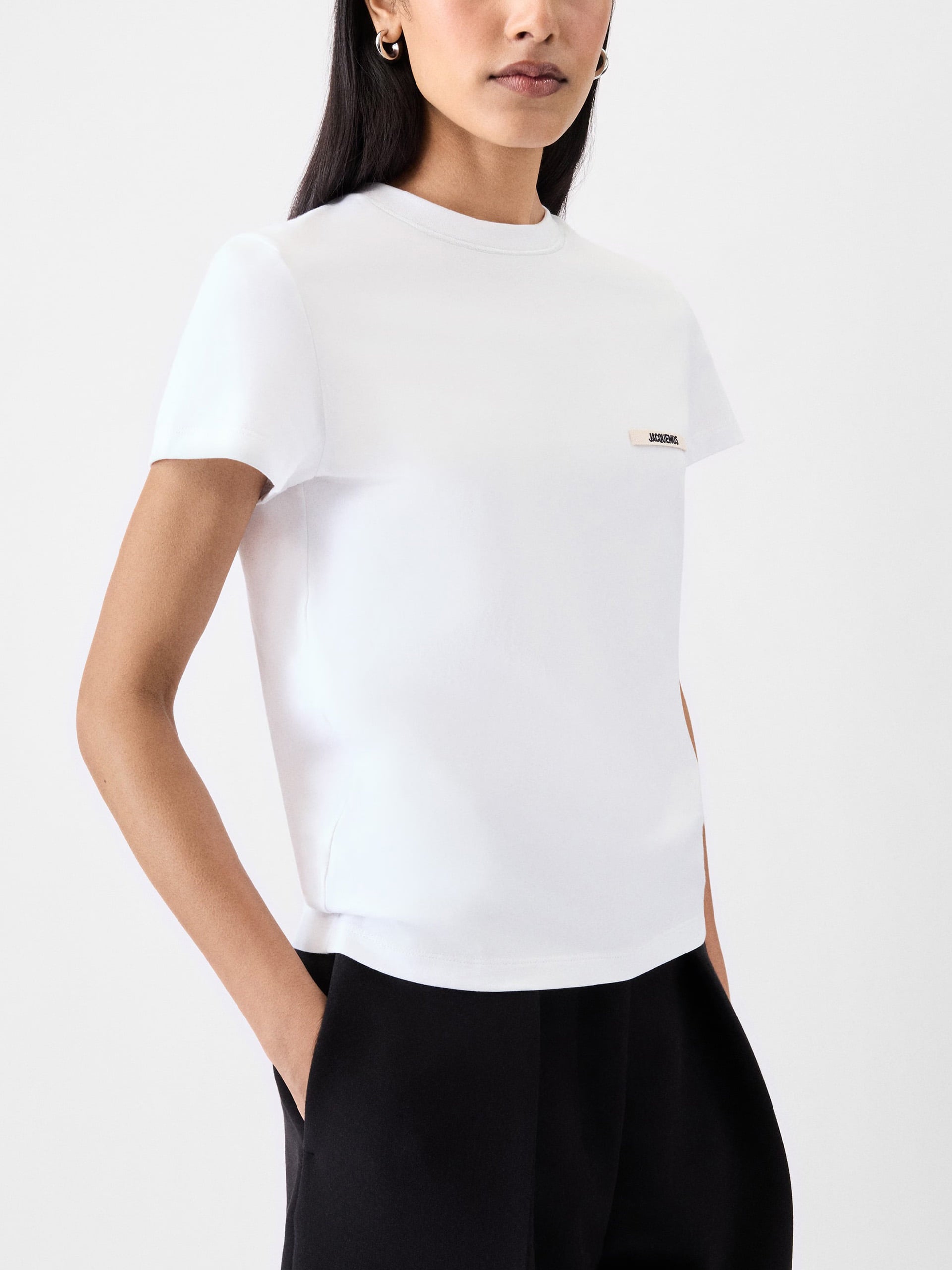 Jacquemus – T-Shirt Gros Grain aus Baumwolle für Damen Weiß - White