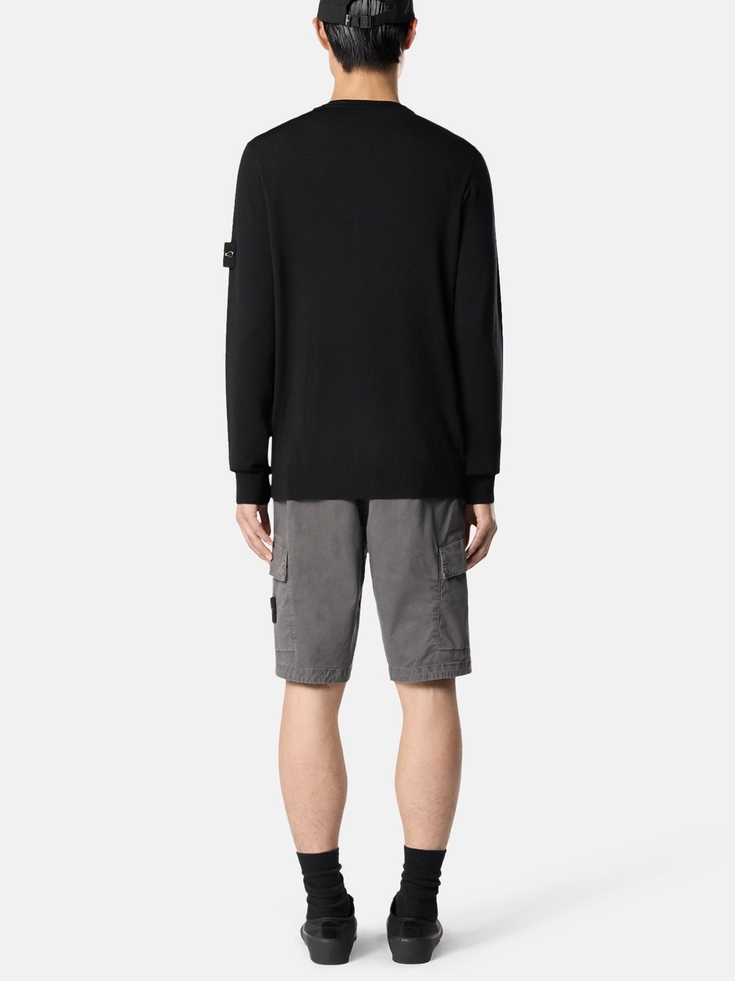 STONE ISLAND - Rundhalspullover mit Kompass-Patch für Herren