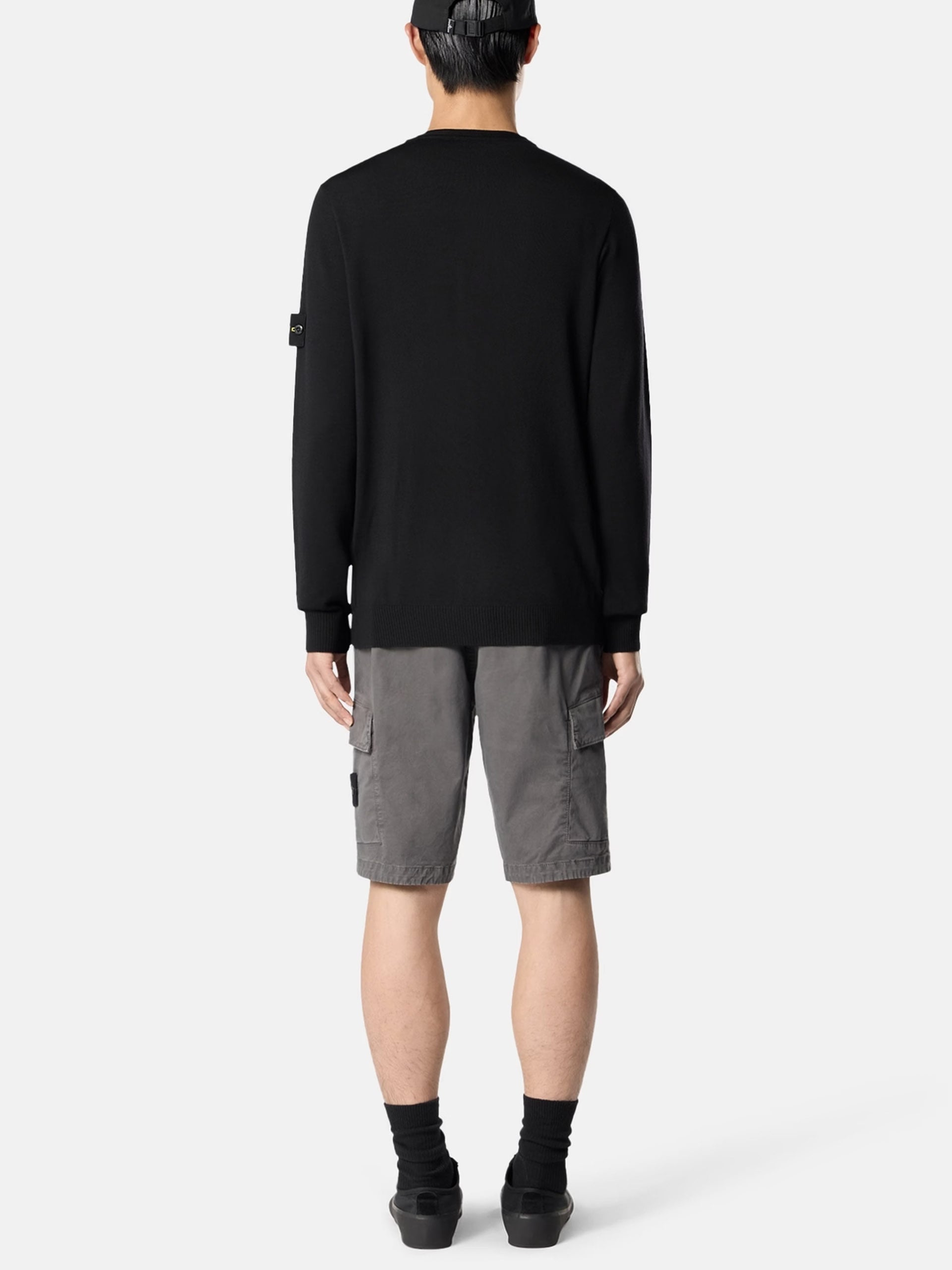 STONE ISLAND - Rundhalspullover mit Kompass-Patch für Herren
