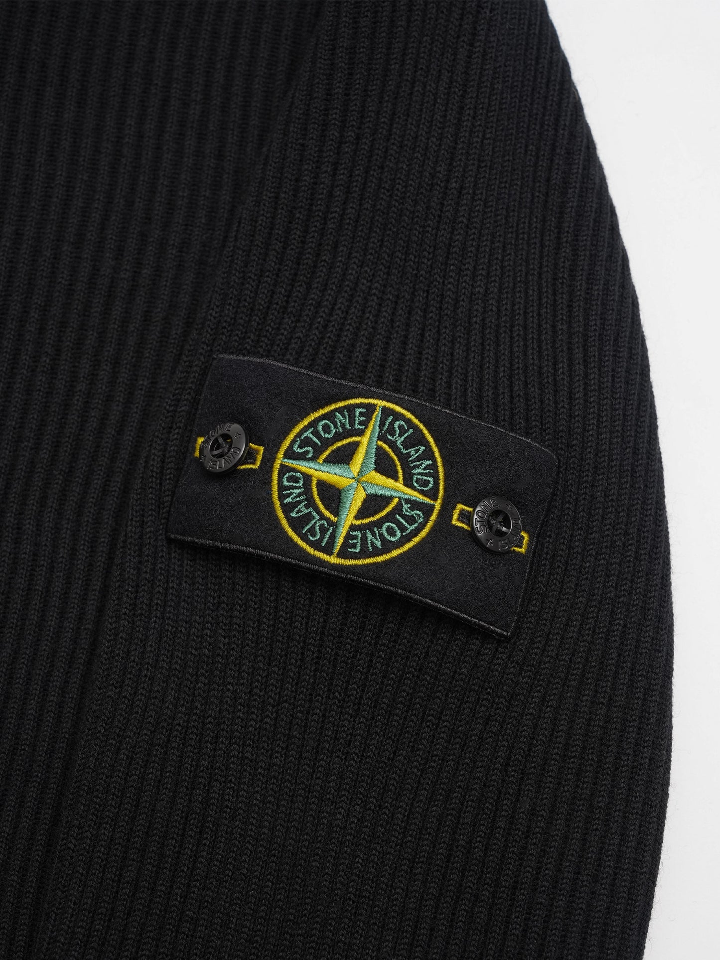 STONE ISLAND - Gerippter Rundhalspullover mit Logo-Patch für Herren