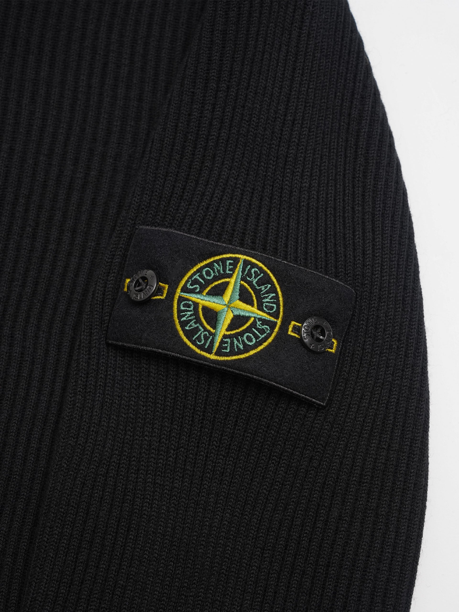 STONE ISLAND - Gerippter Rundhalspullover mit Logo-Patch für Herren