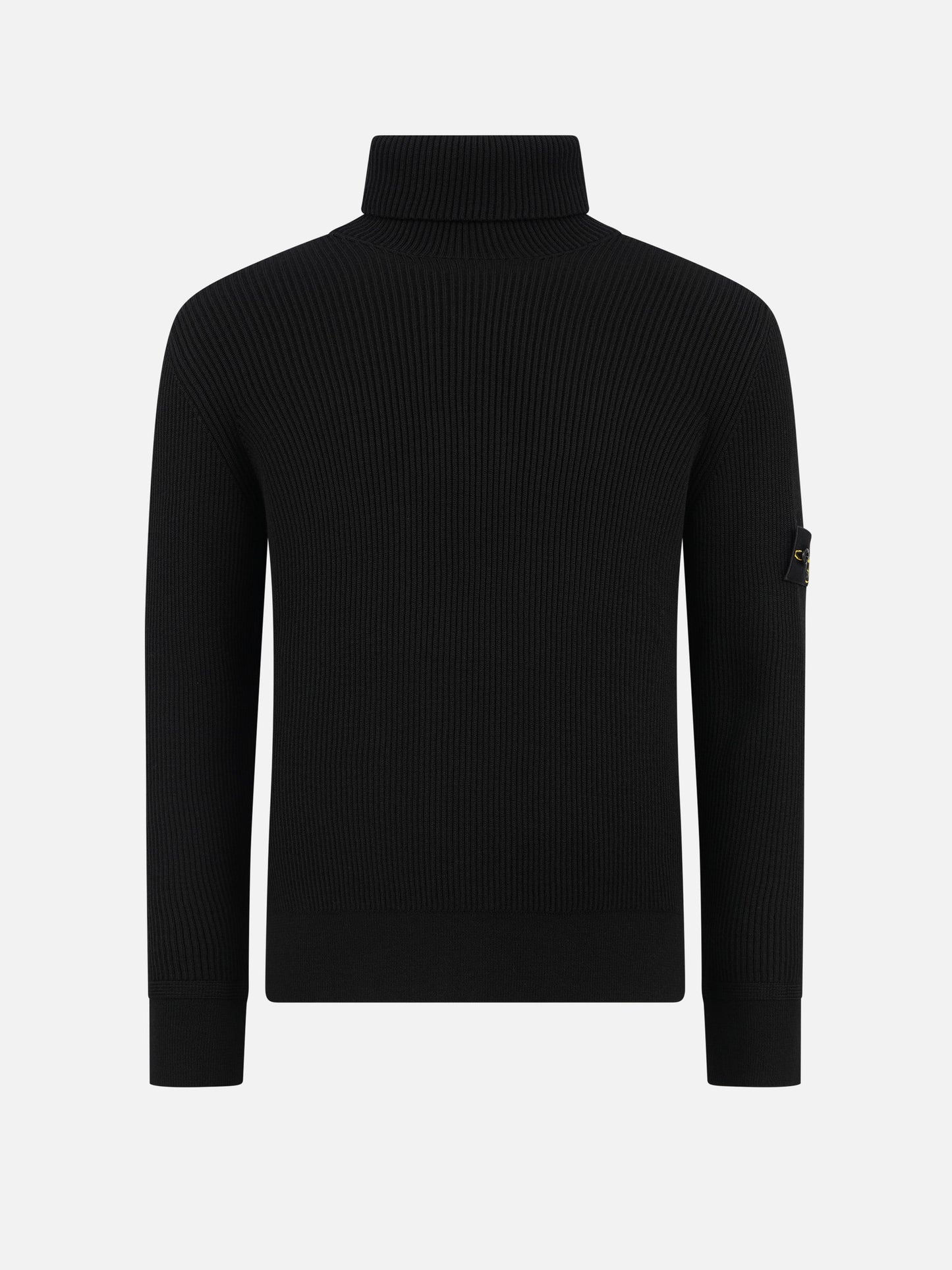 STONE ISLAND - Gerippter Rollkragenpullover mit Logo-Patch für Herren