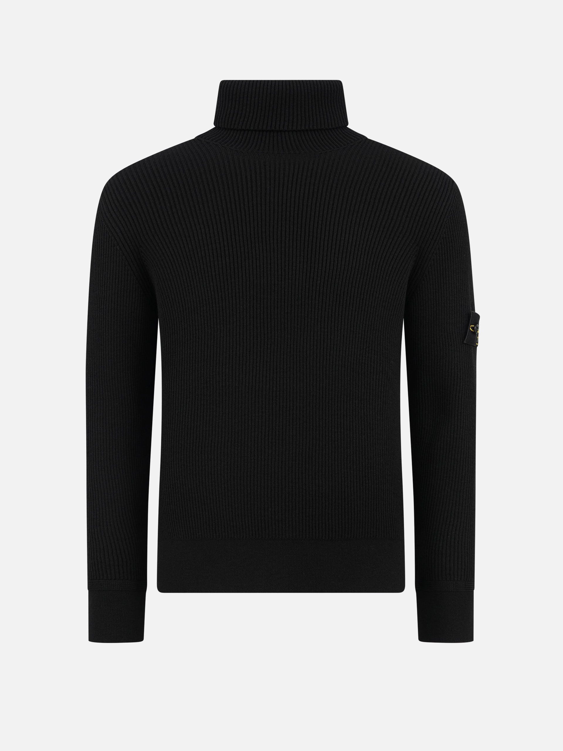 STONE ISLAND - Gerippter Rollkragenpullover mit Logo-Patch für Herren