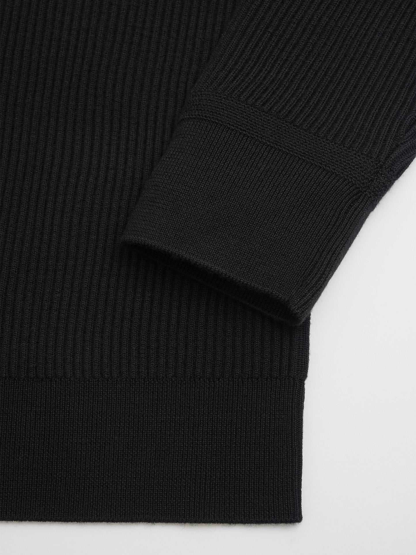 Stone Island – Gerippte Strickjacke mit Logo-Patch für Herren Schwarz - Black